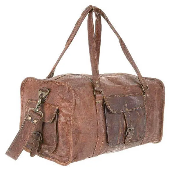 Leather Duffel Bag 4 Sizes