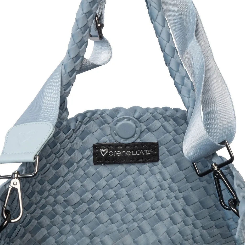 London Large Woven Tote - Sky Blue