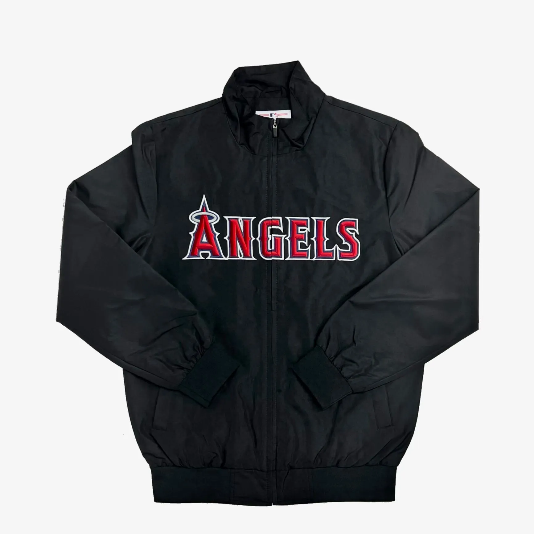 Los Angeles Angels Zipper Windbreaker Jacket - Black