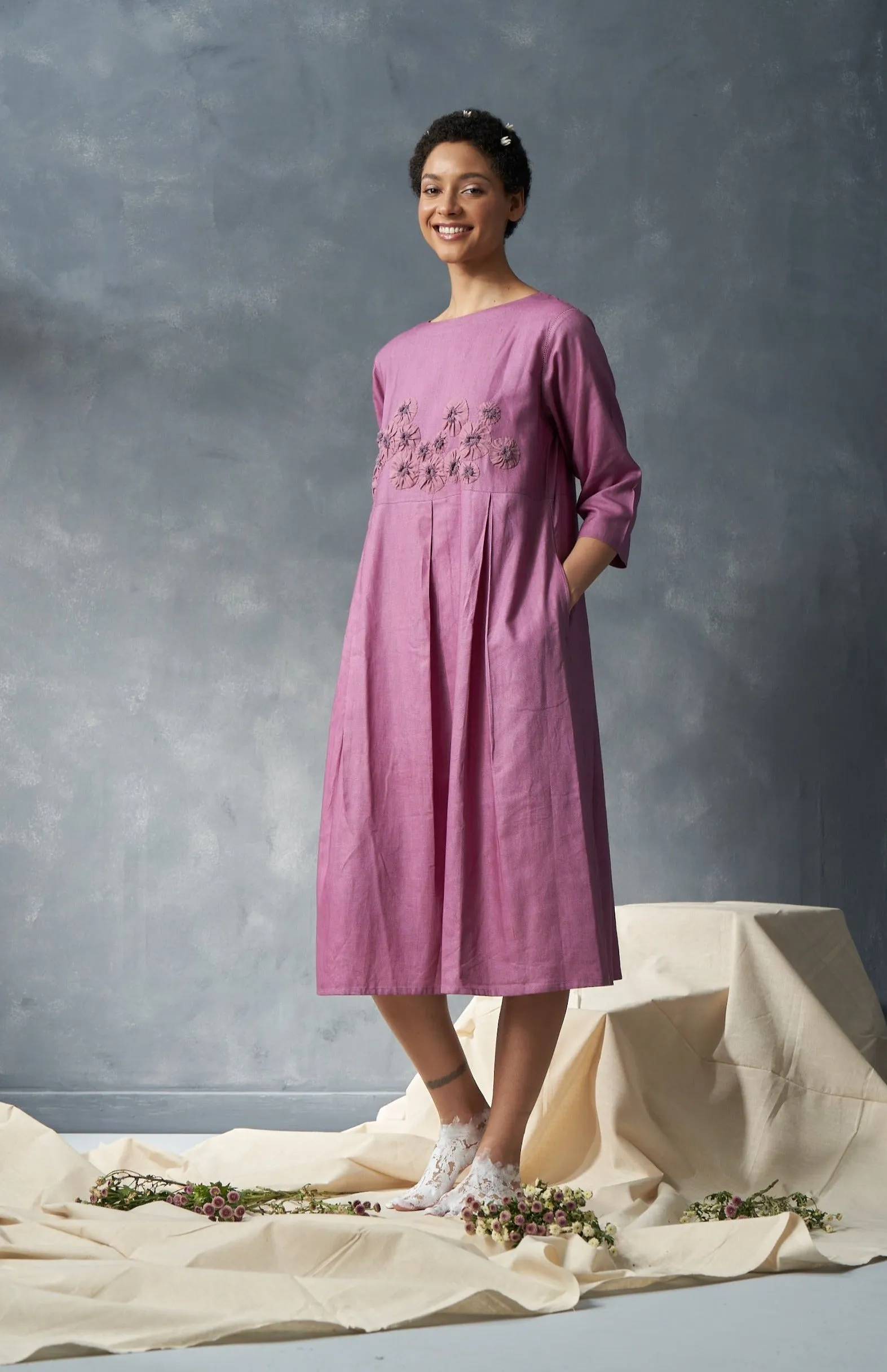 Lotus Pond Hemp Dress