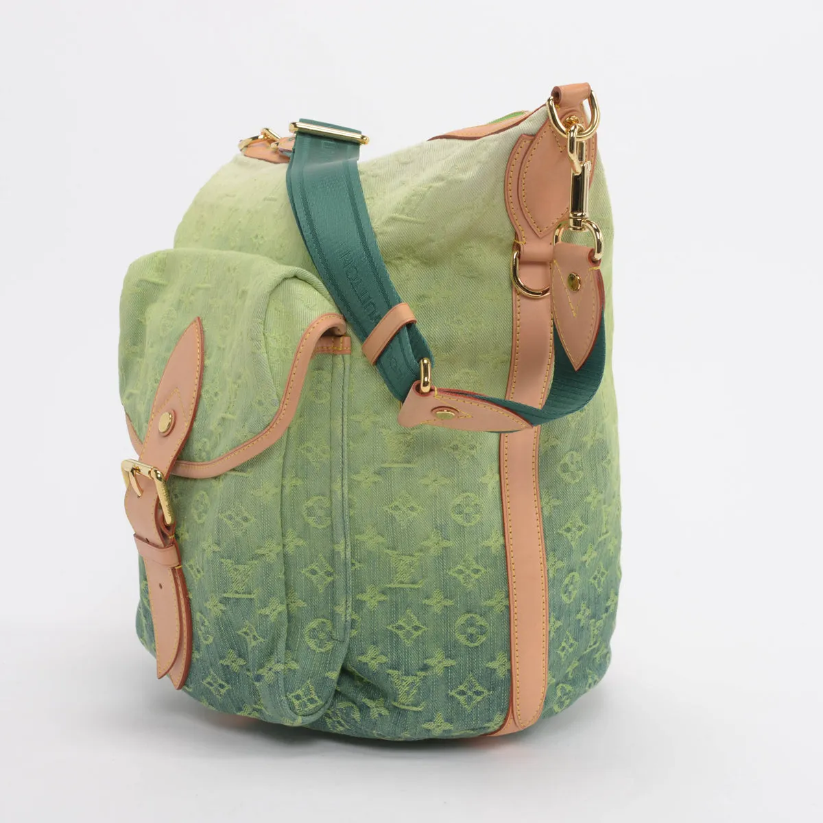 Louis Vuitton Green Ombre Monogram Denim Sunburst PM