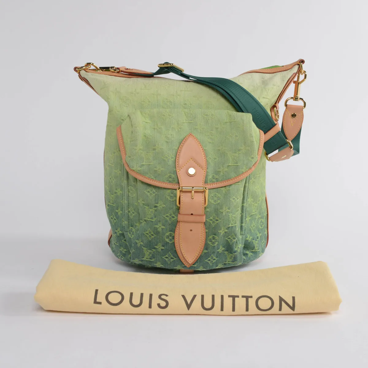 Louis Vuitton Green Ombre Monogram Denim Sunburst PM