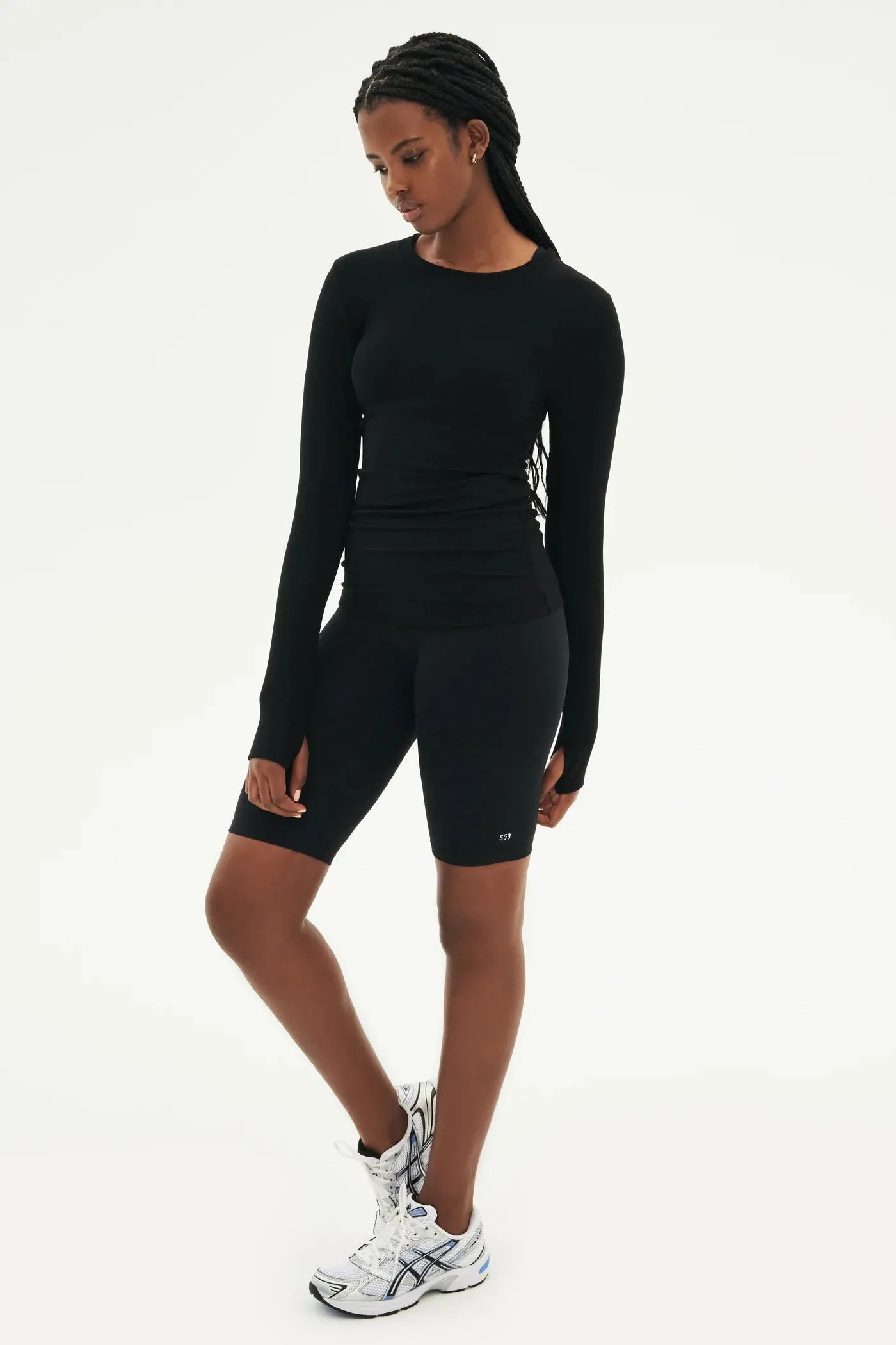 Louise Rib Long Sleeve: Black