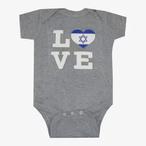 Love Flag of Israel Onesie