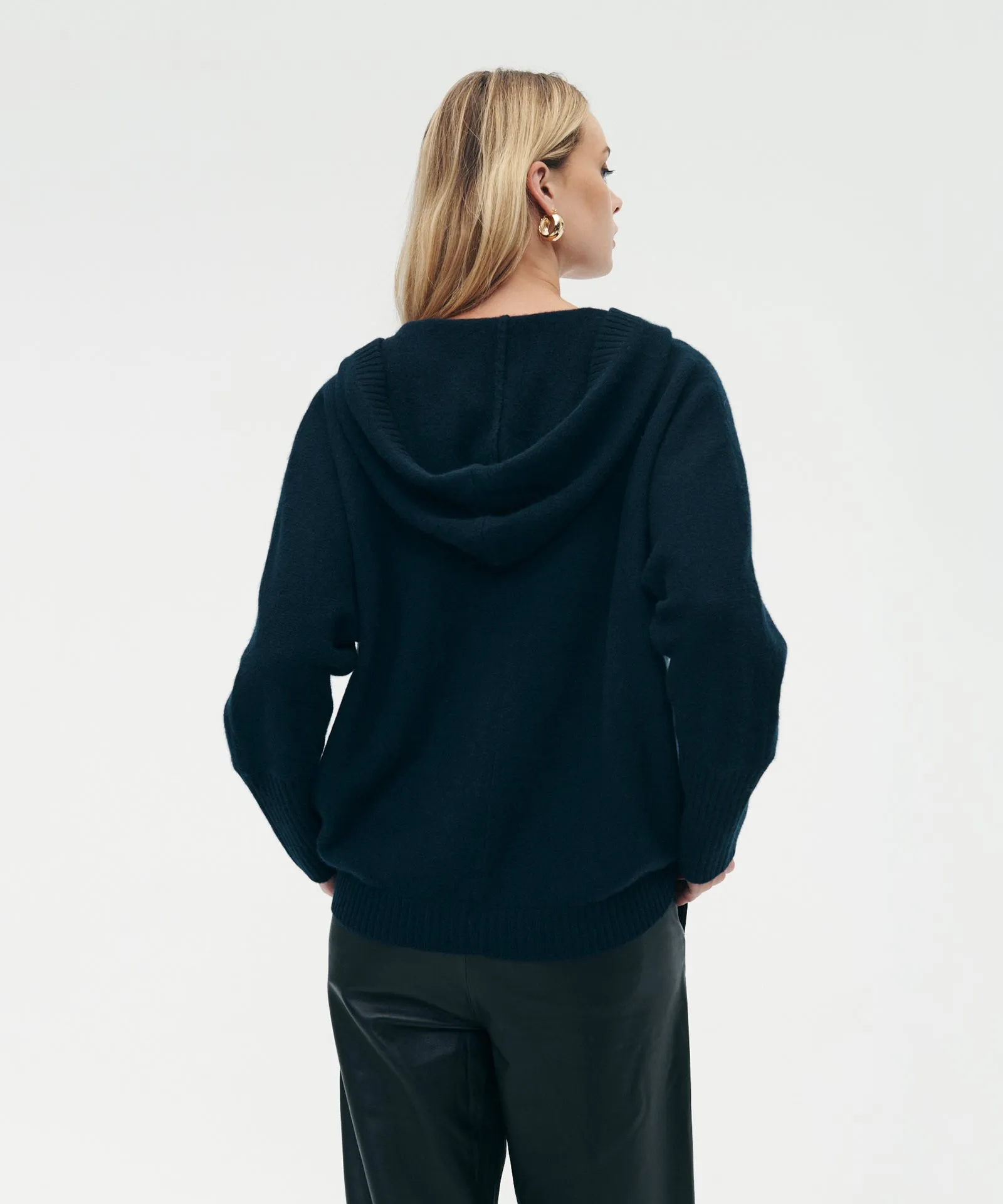 Luxe Cashmere Hooded Cardigan Jacket