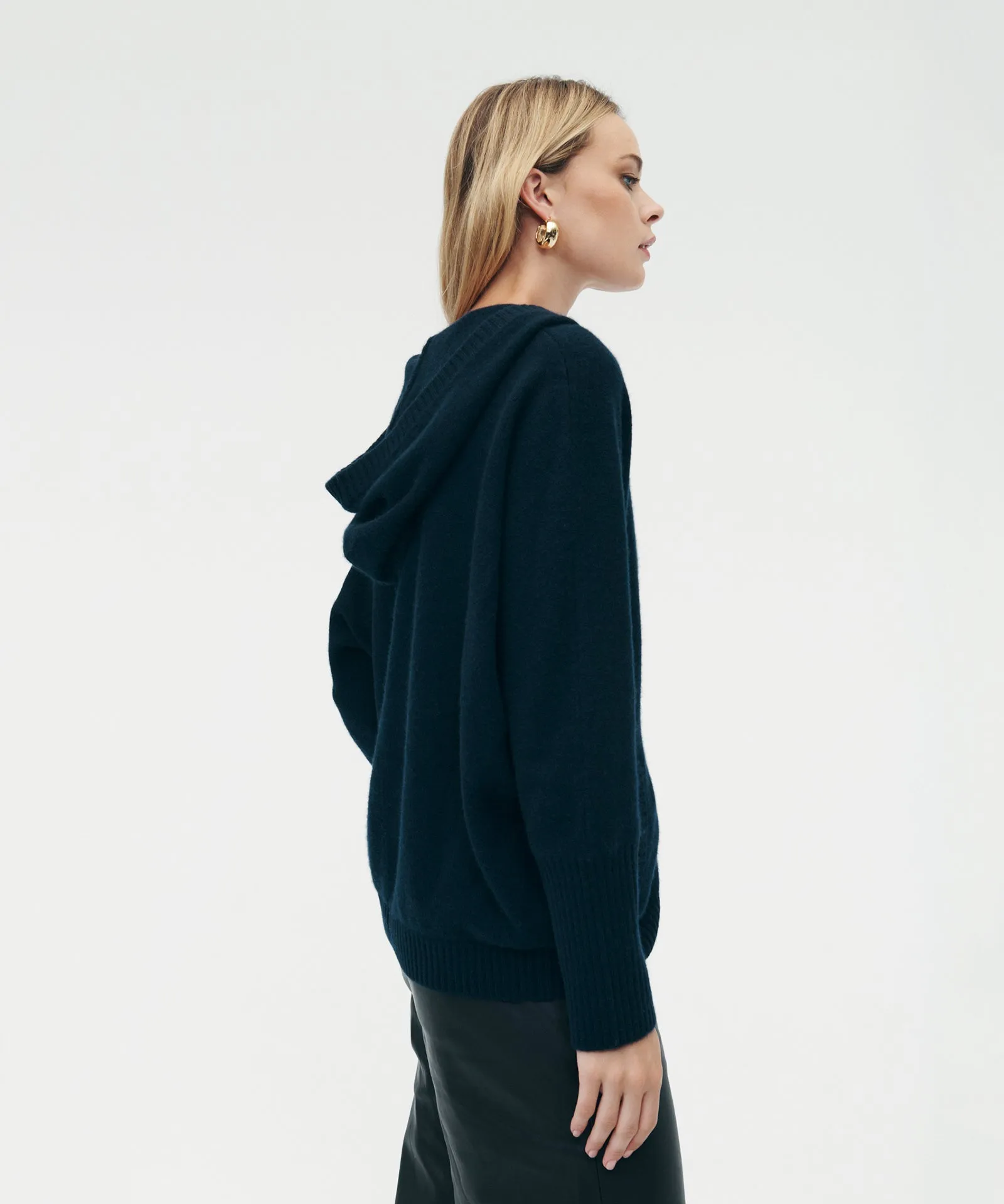 Luxe Cashmere Hooded Cardigan Jacket