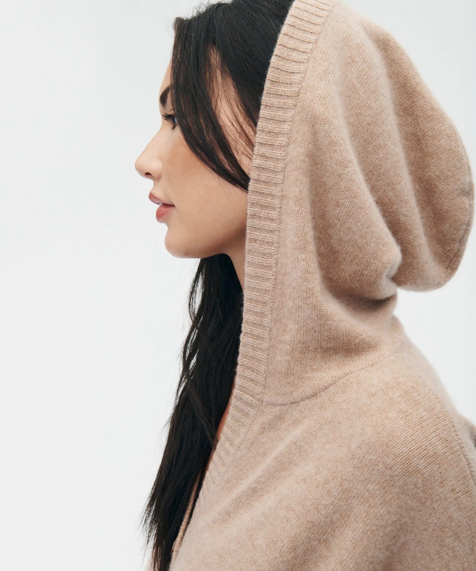 Luxe Cashmere Hooded Cardigan Jacket