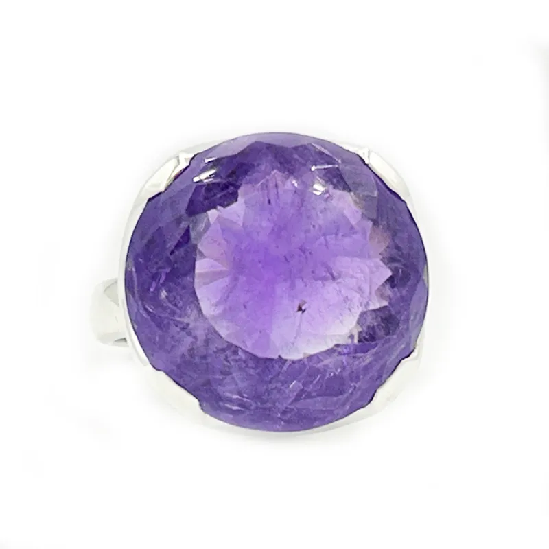 Maan Amethyst Gemstone Boho Ring