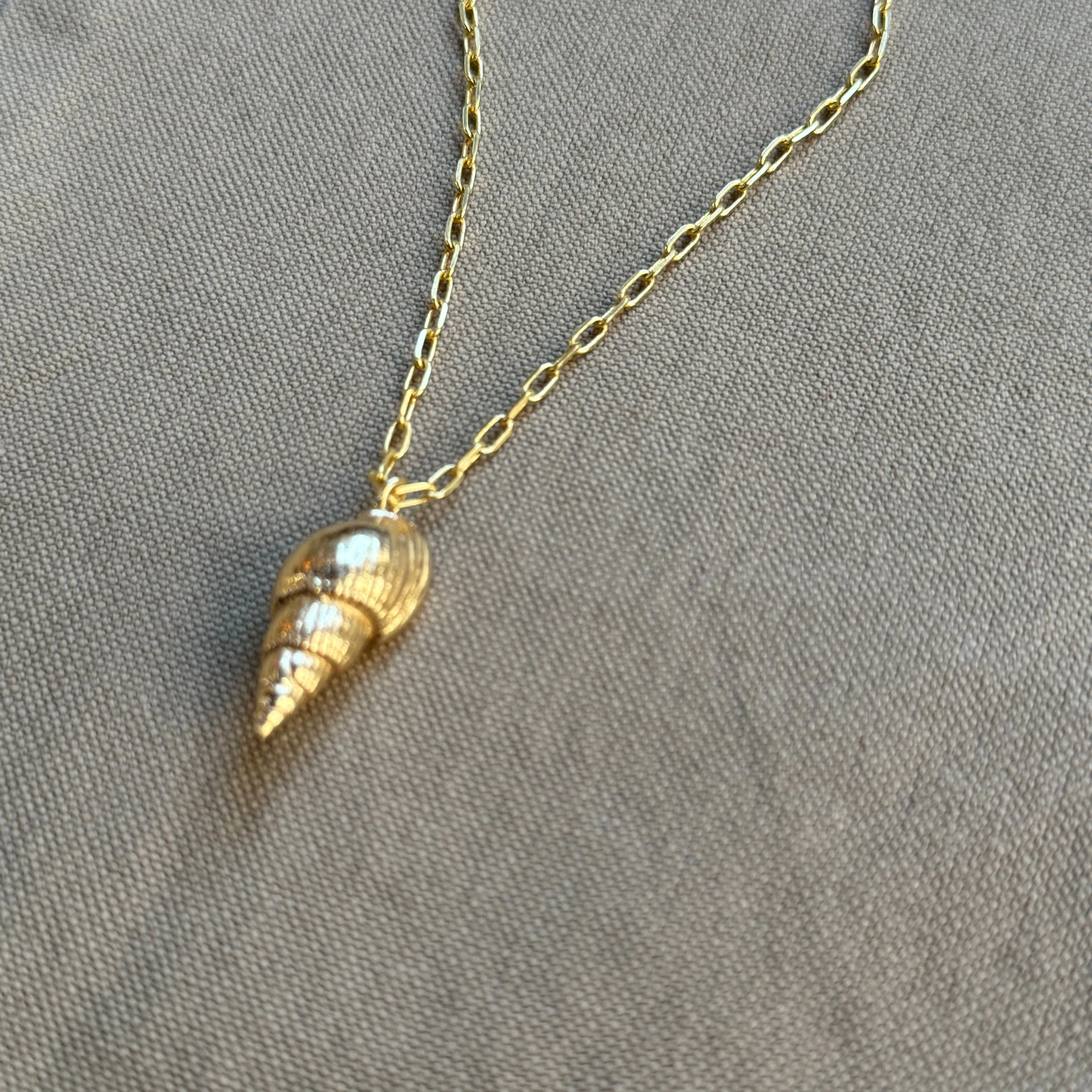 Marina Spiral Shell Pendant Necklace