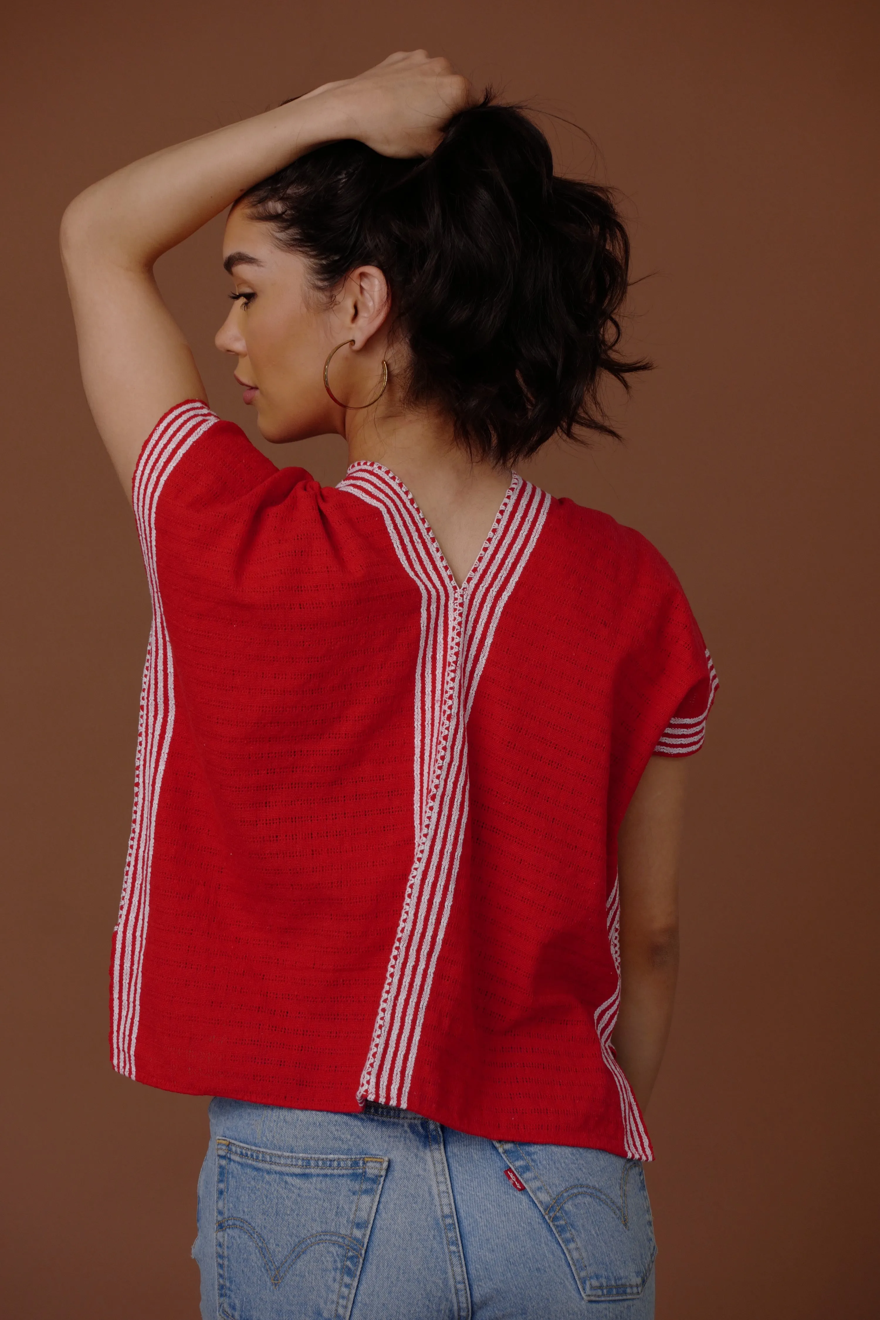 MARIPOSA V-NECK / ROJA