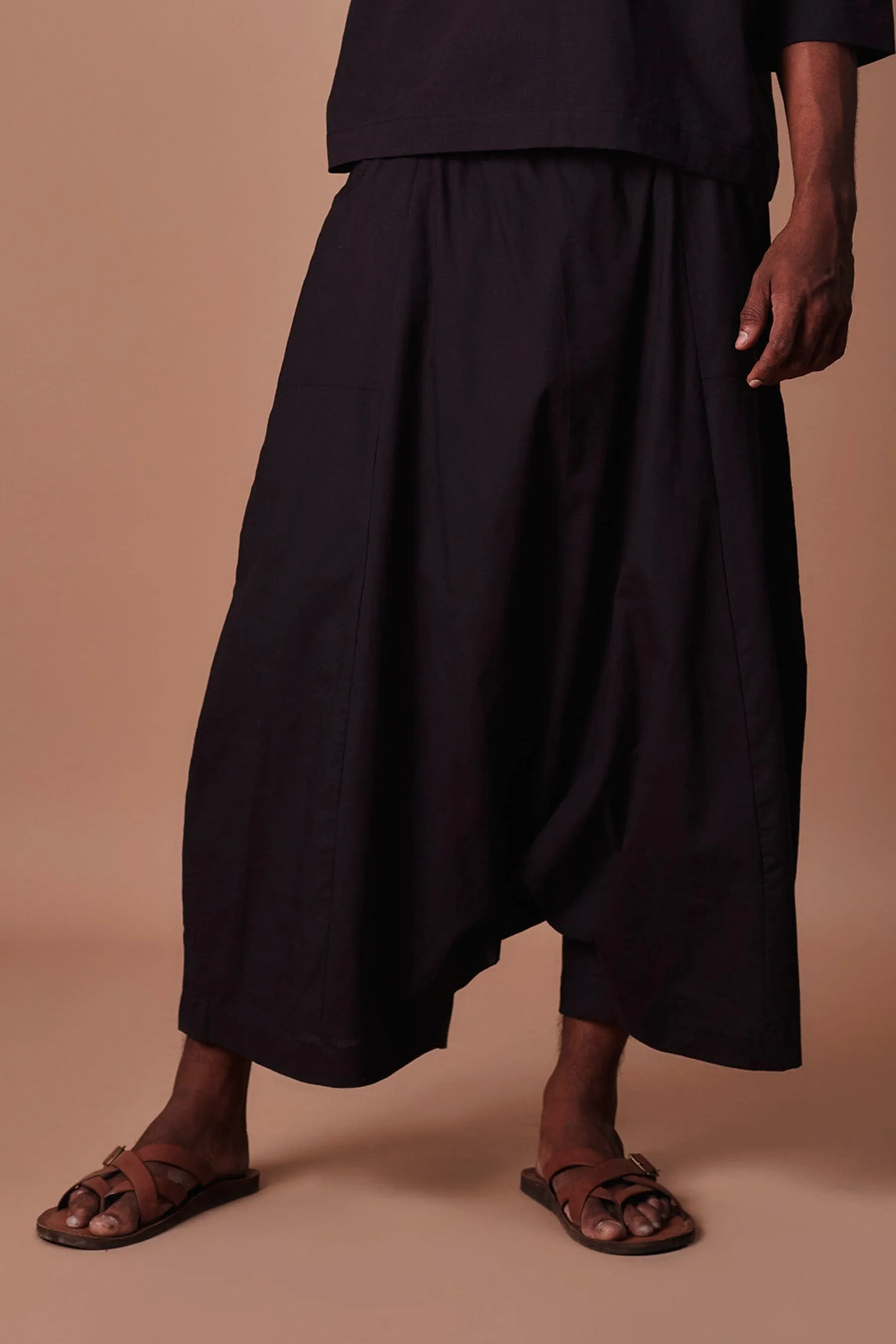 Mati Black Easy Fit Harem Pants