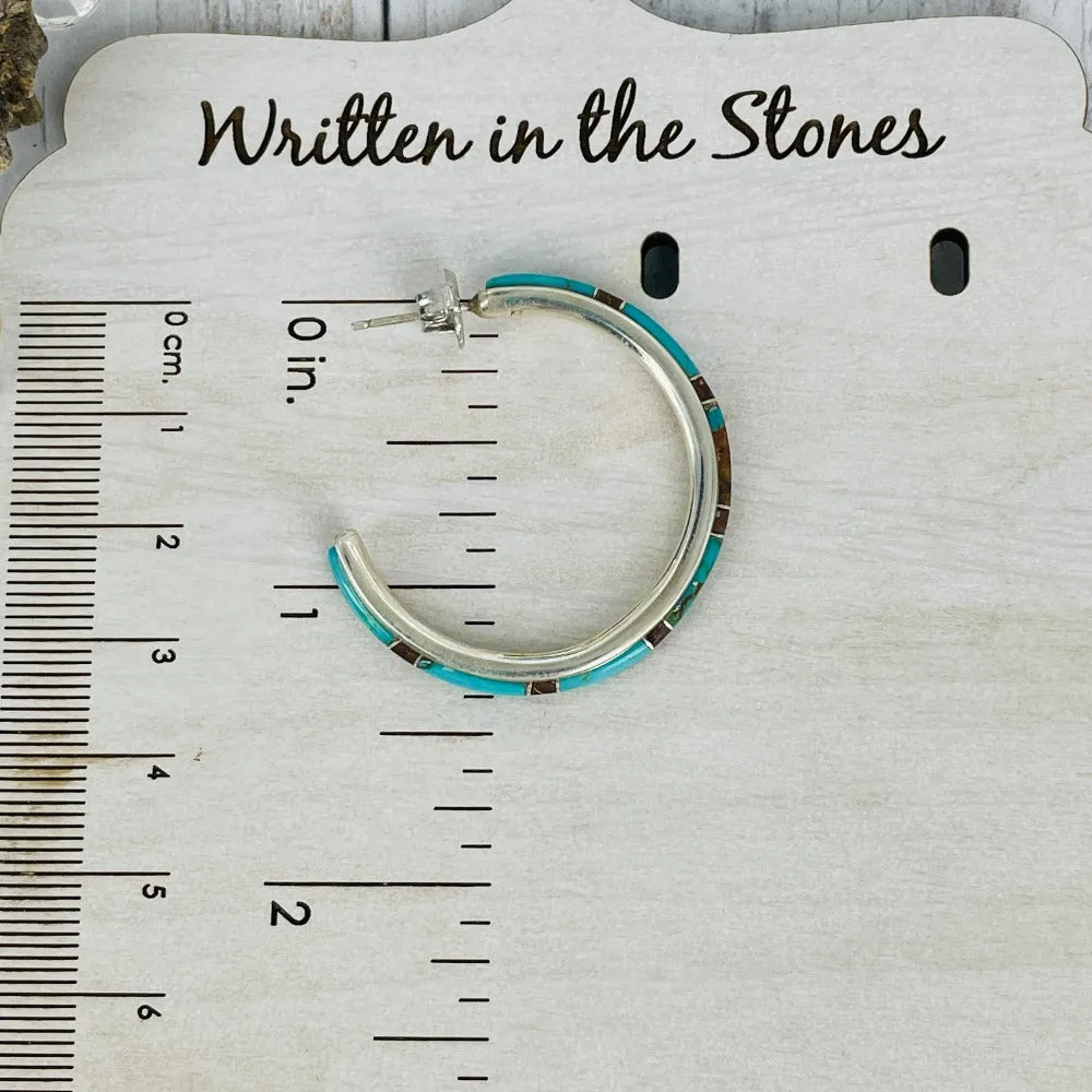 MEDIUM {Sierra Nevada Turquoise } Hoops