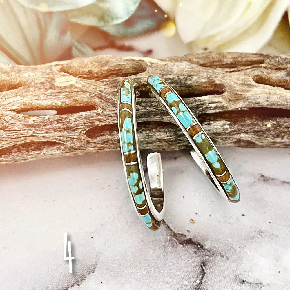 MEDIUM {Sierra Nevada Turquoise } Hoops