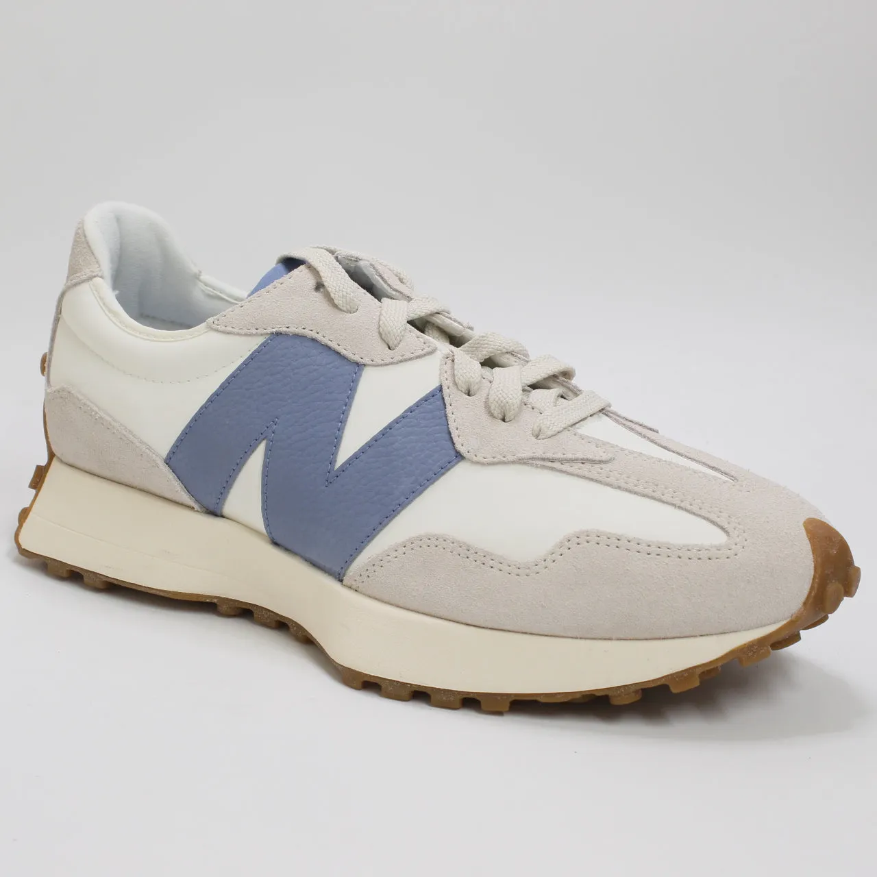 Mens New Balance 327 Mercury Blue OffWhite Grey Trainers