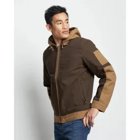 Men's Pendleton | Canvas Hooded Jacket | Brown and Olive