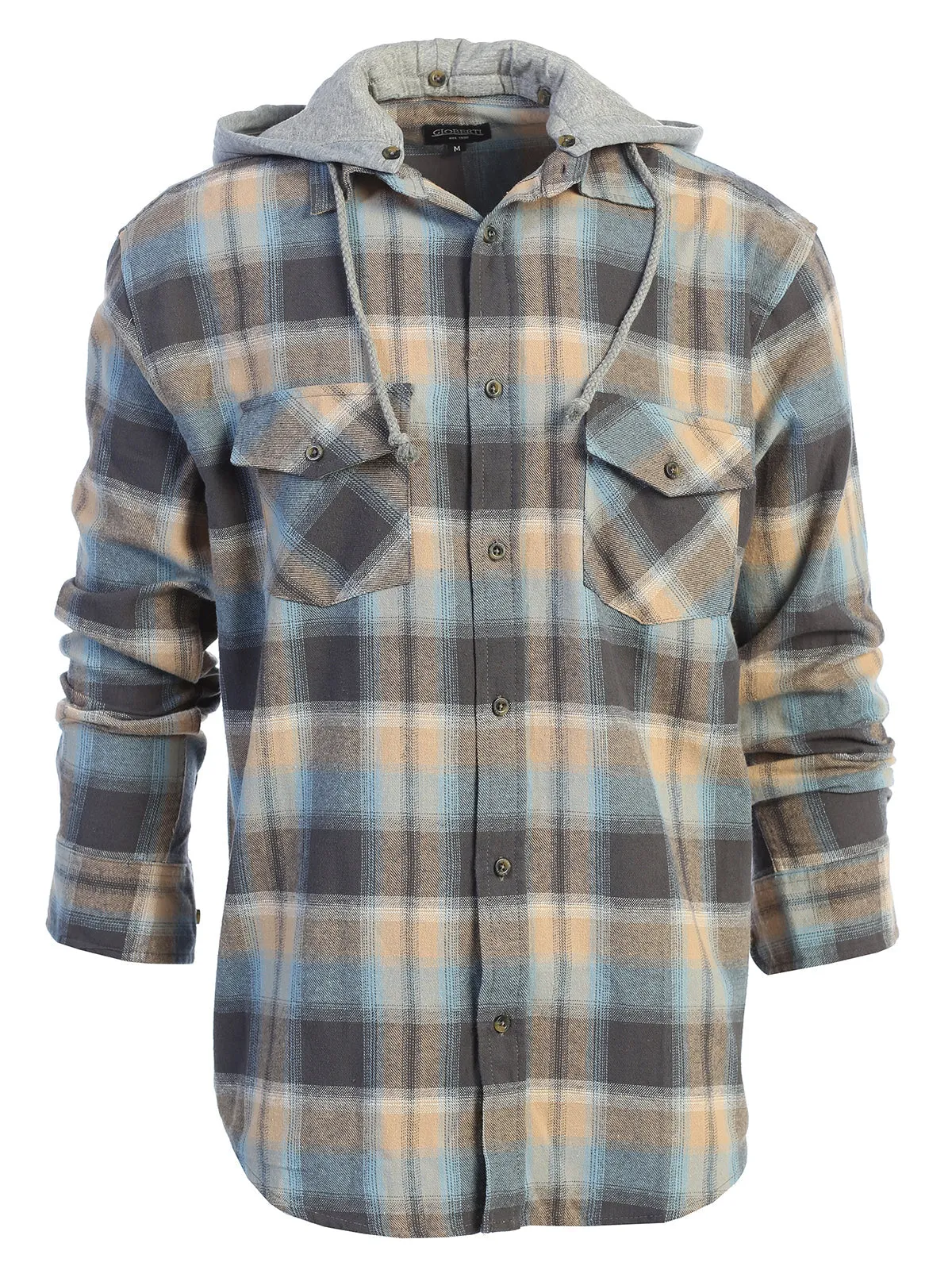 Men's Removable Hoodie Flannel Shirt