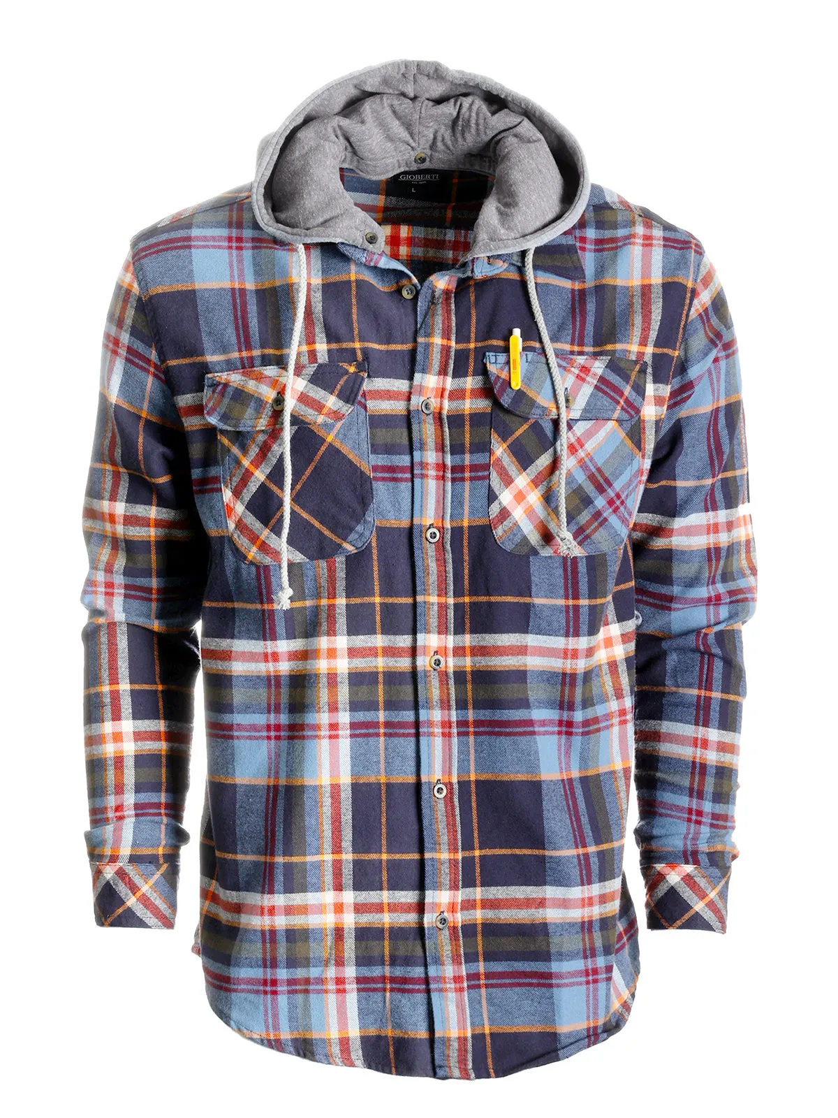 Men's Removable Hoodie Flannel Shirt