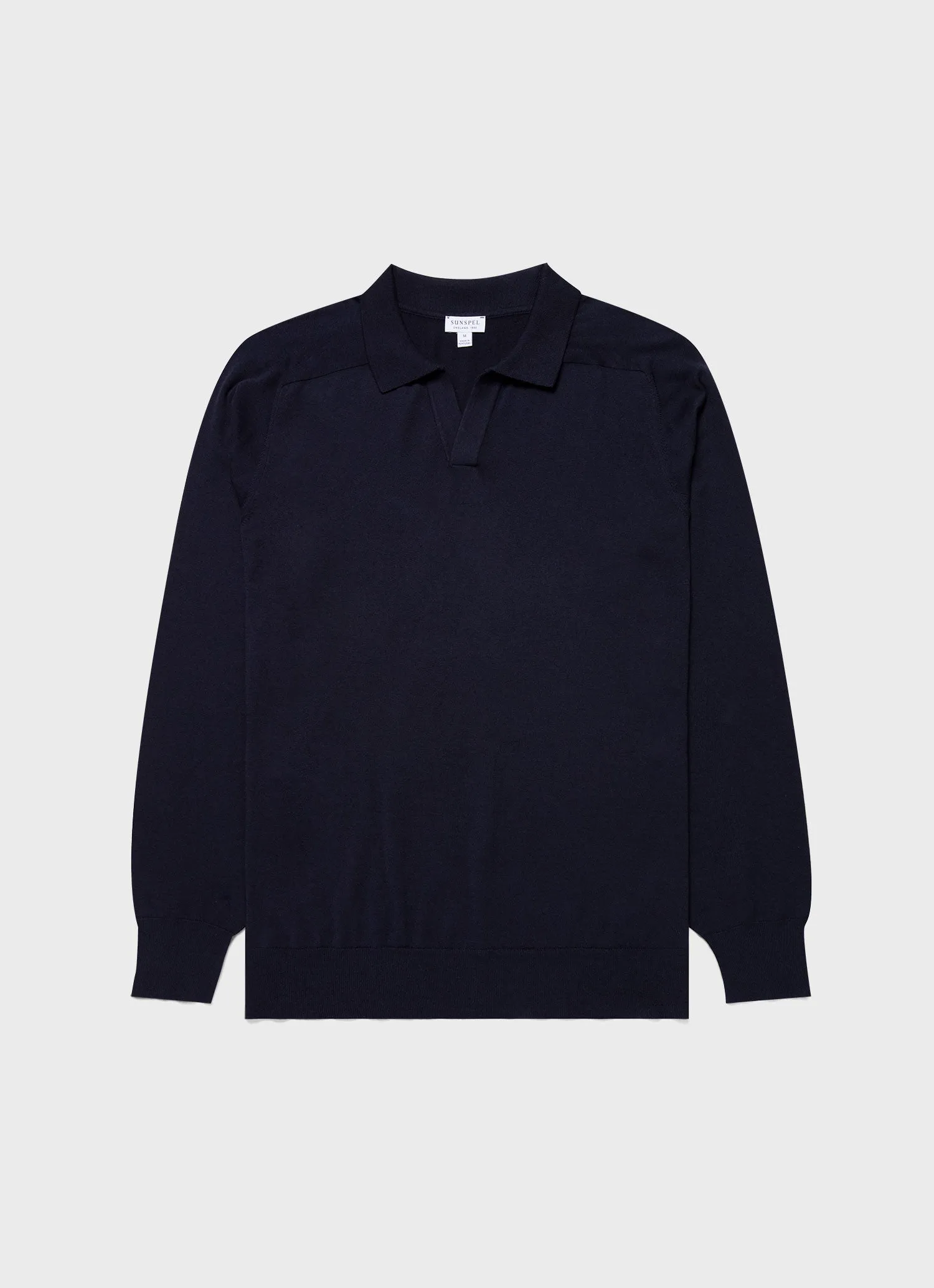 Men's Sea Island Cashmere Polo Shirt in Navy