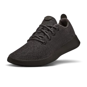 Men's Wool Runners - Natural Black (Black Sole)