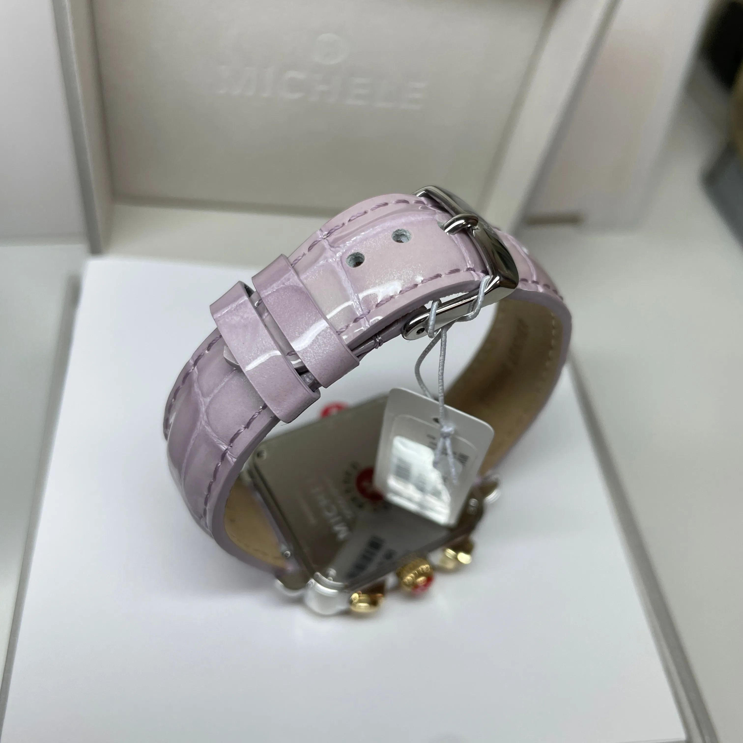 Michele Deco Sport Two-Tone Lavender Leather Watch MWW06K000064