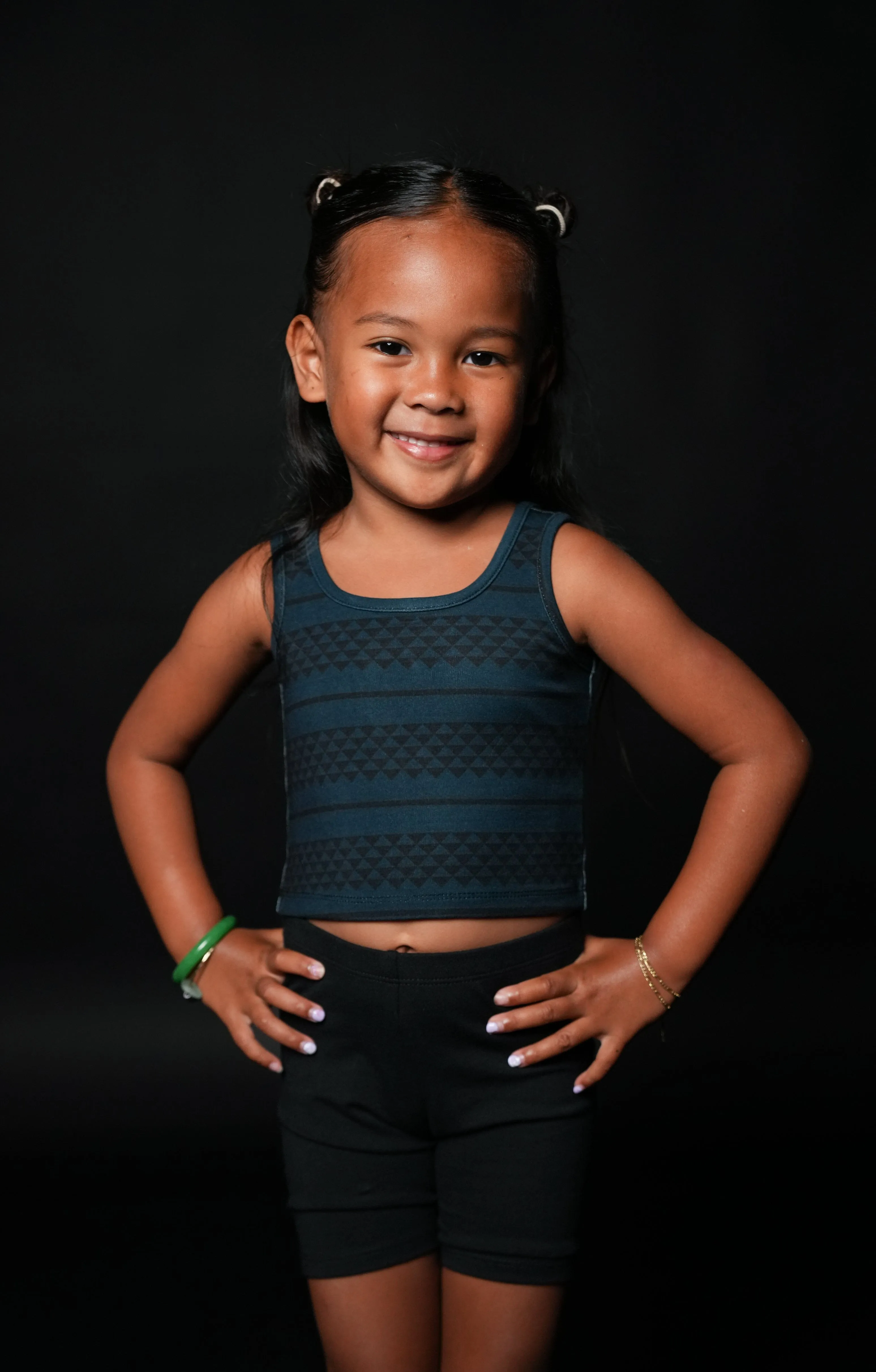 MIDNIGHT BLUE TRIANGLES MINI COLLECTION KEIKI TANK TOP