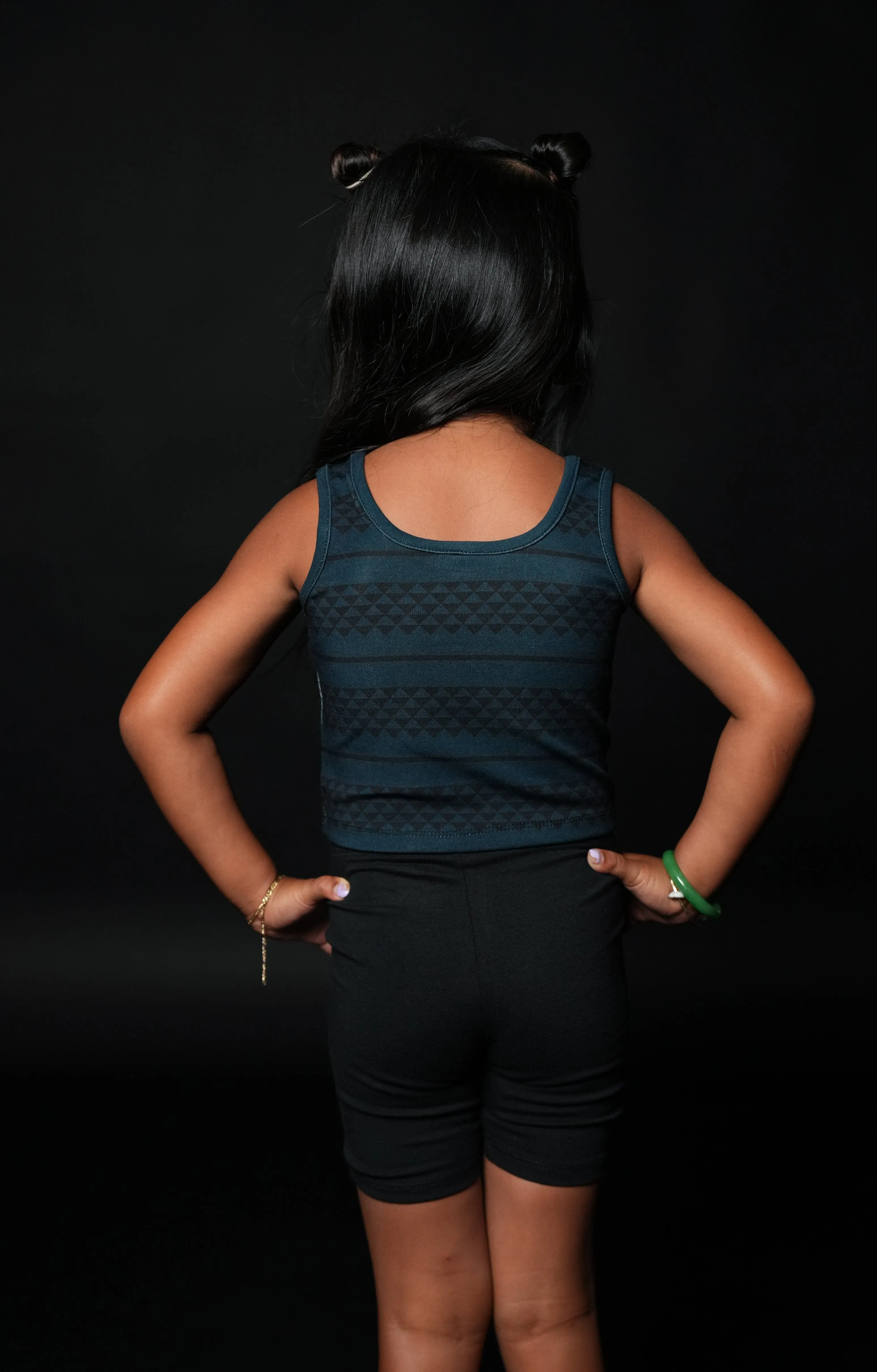 MIDNIGHT BLUE TRIANGLES MINI COLLECTION KEIKI TANK TOP