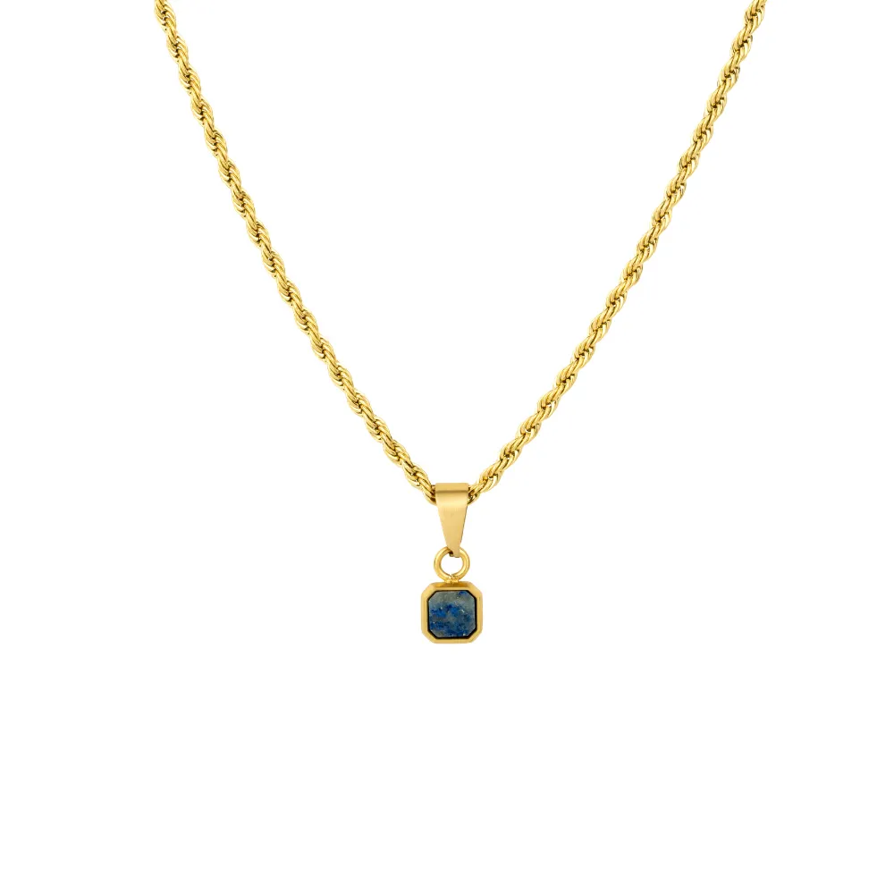 Mini Blue & Gold Lapis Lazuli Pendant