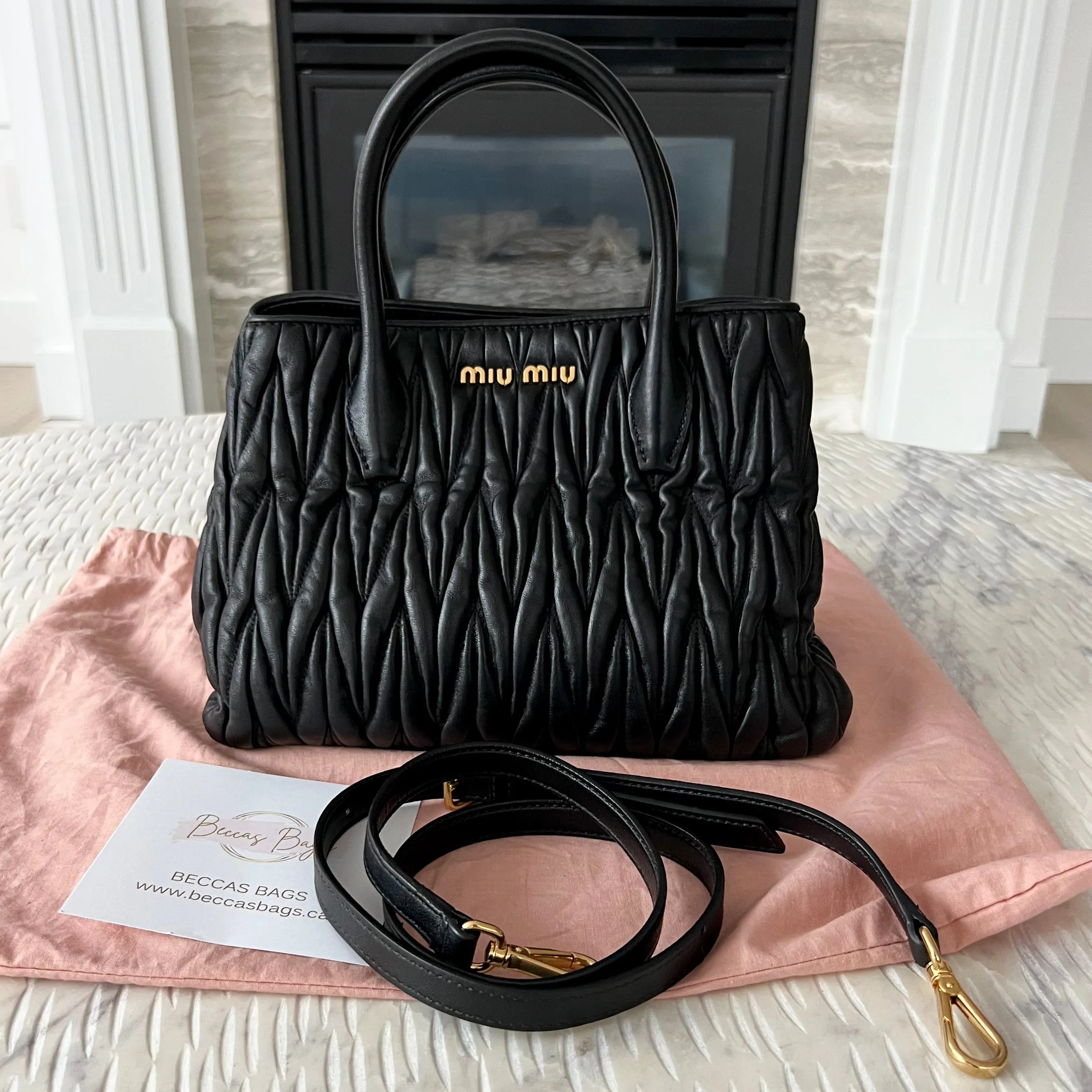 Miu Miu Matelassé Tote Bag