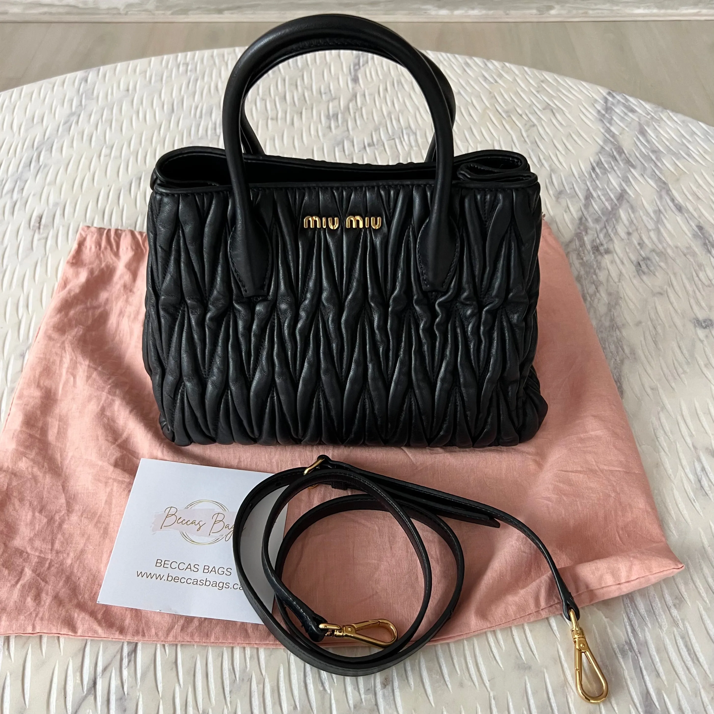 Miu Miu Matelassé Tote Bag