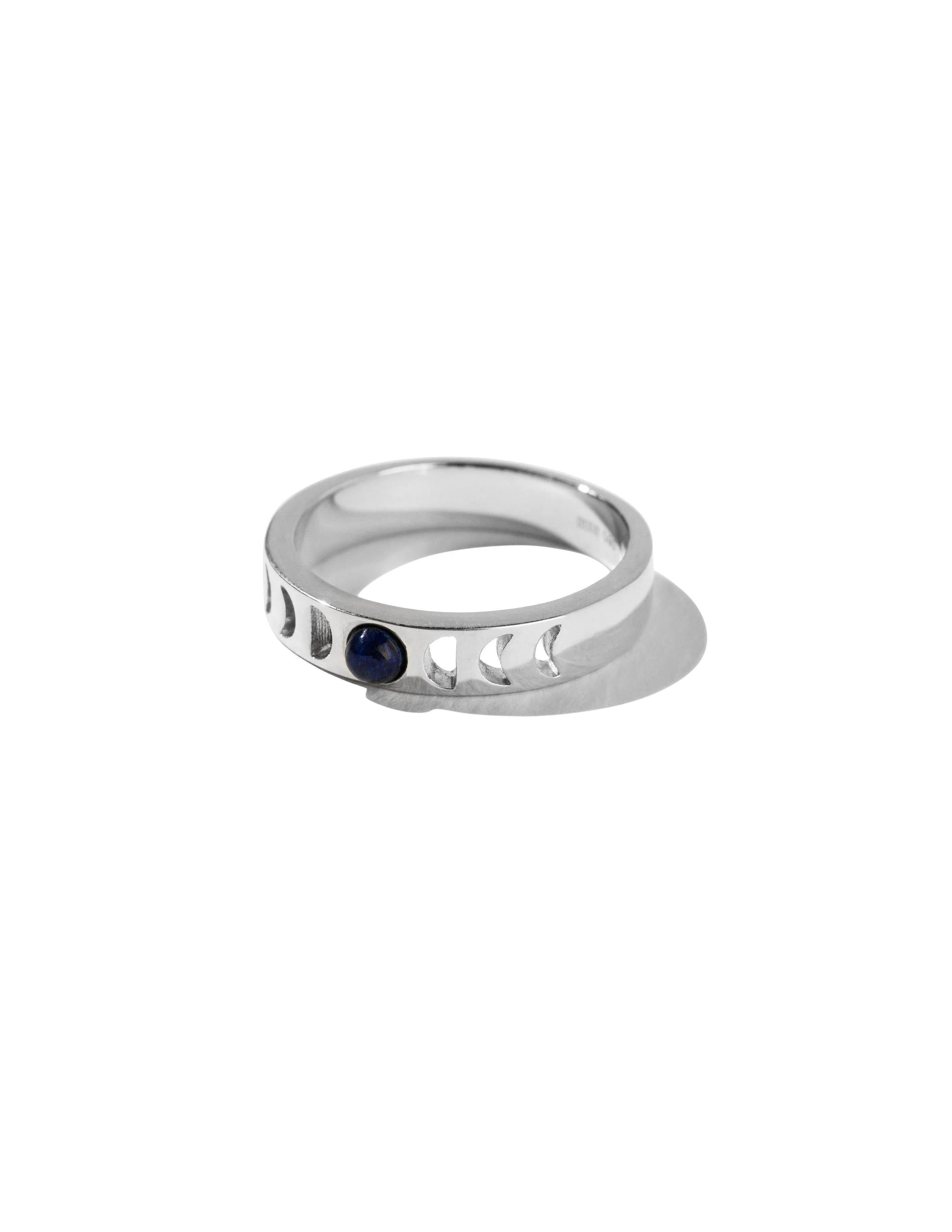 Moonphase ring <br>Silver