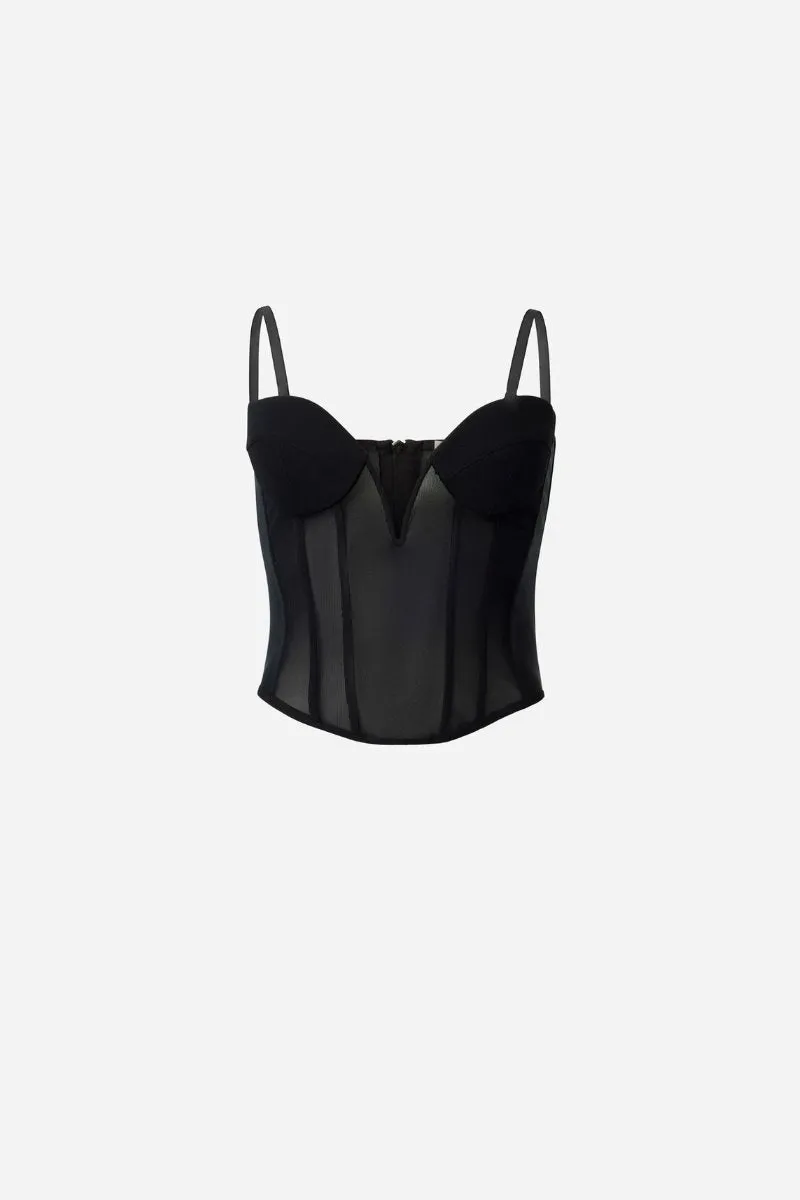 NARCISSIST BUSTIER-BLACK