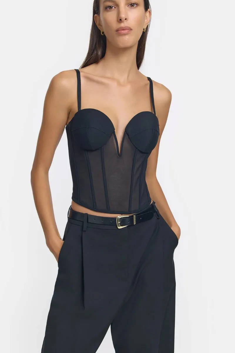 NARCISSIST BUSTIER-BLACK