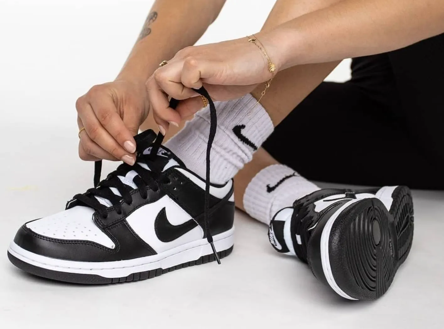 Nike Dunk Low Retro White Black (2021) (GS) Women's