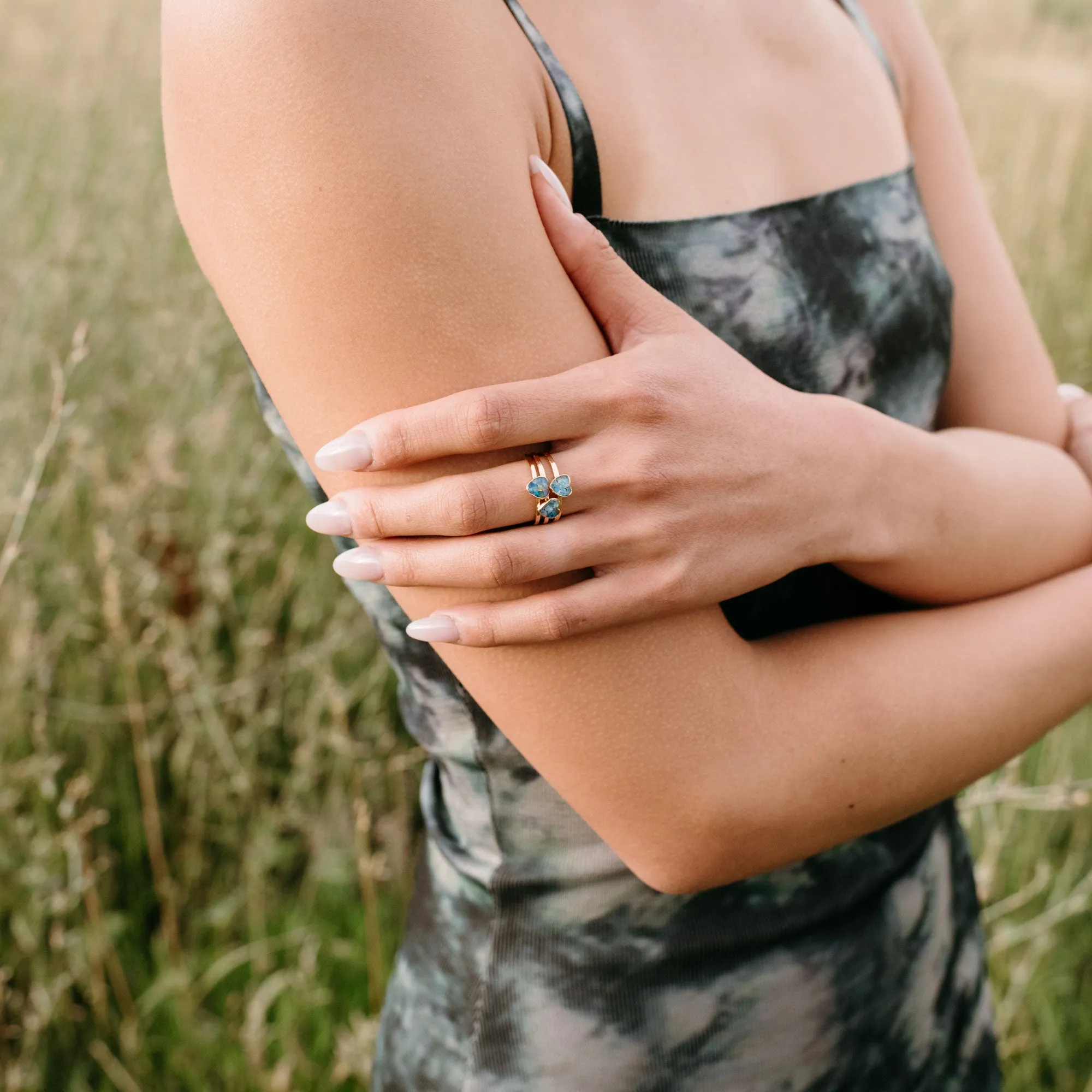 Opal Heart Ring