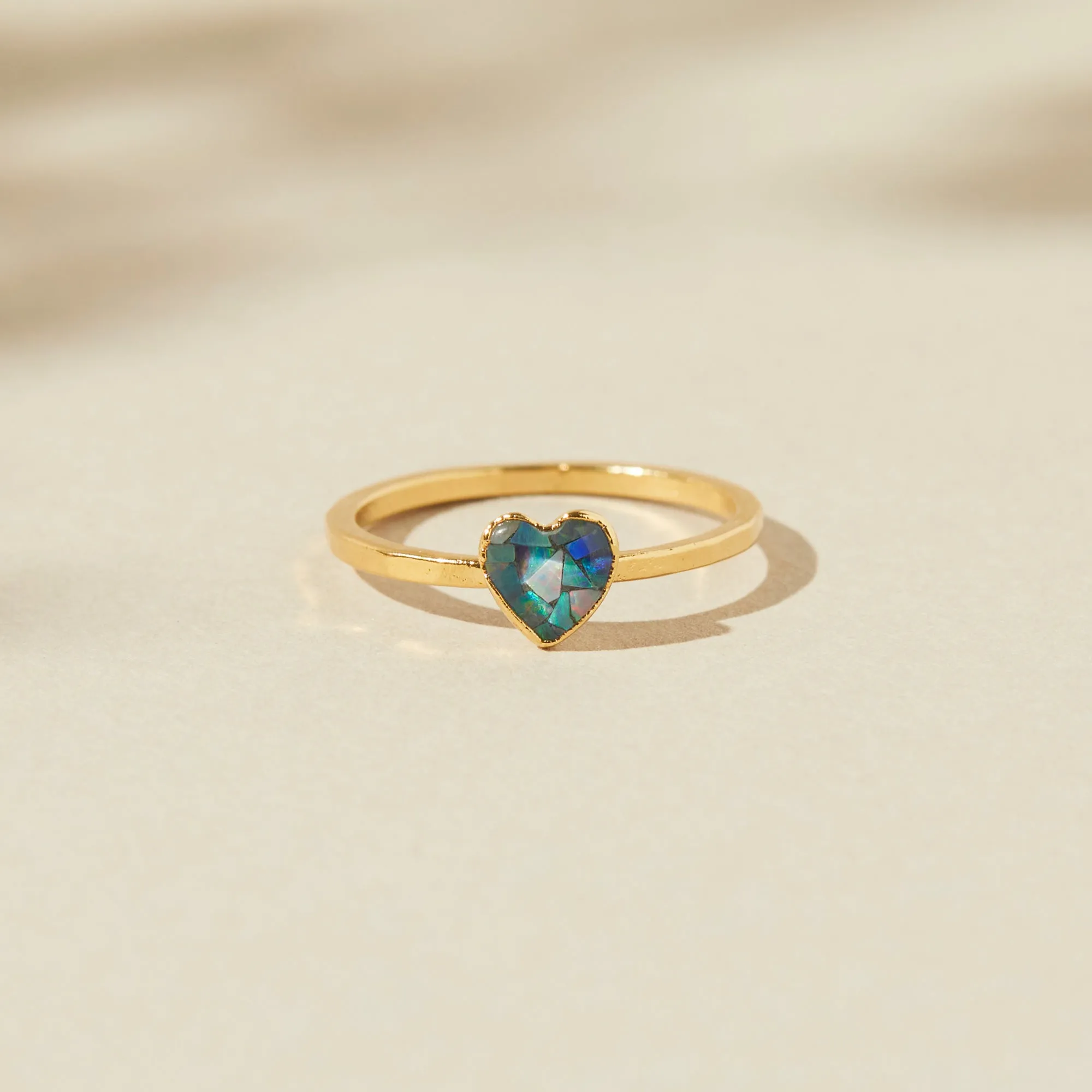 Opal Heart Ring