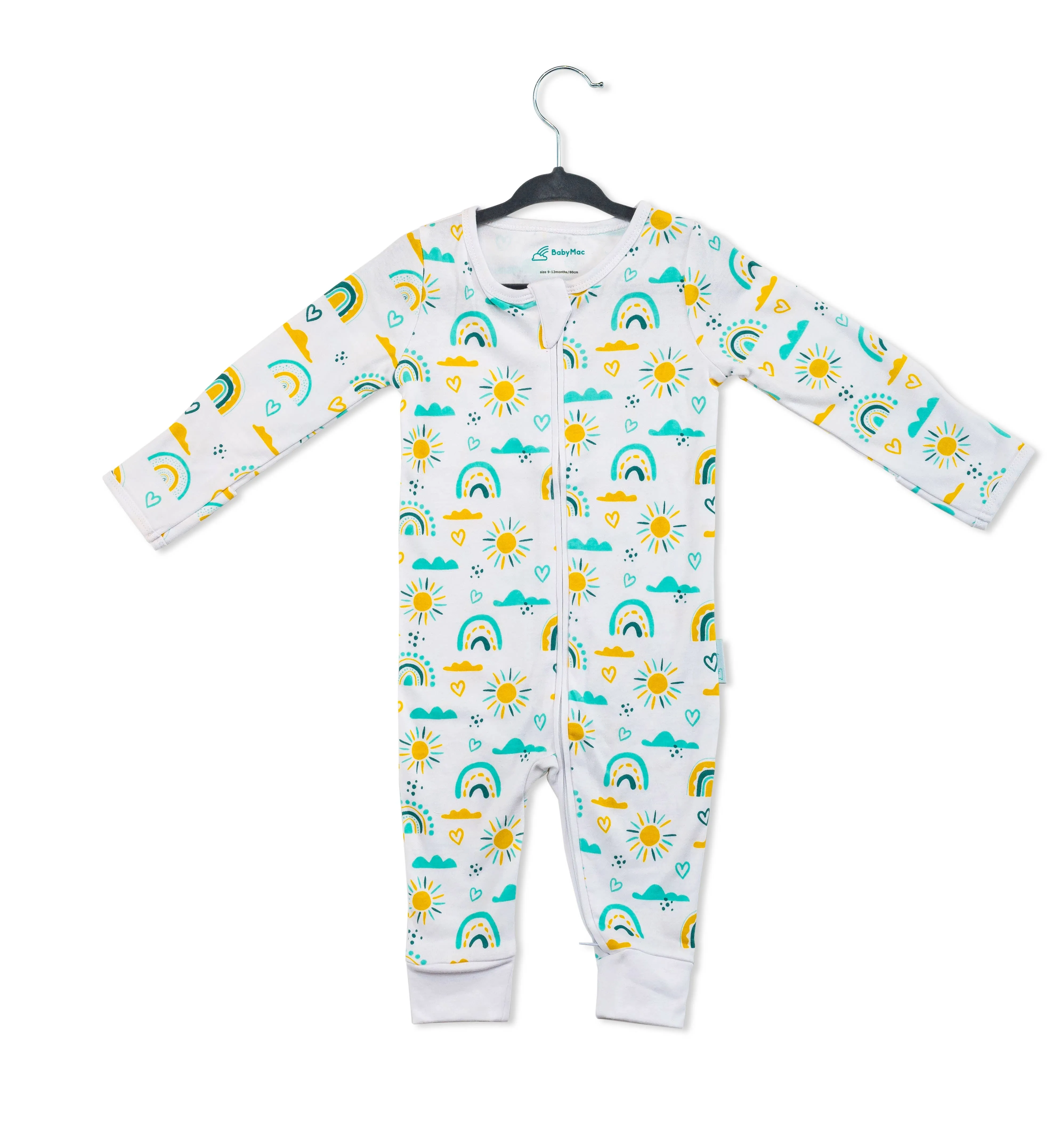 Organic Cotton Sleepsuit - Rainbow Print