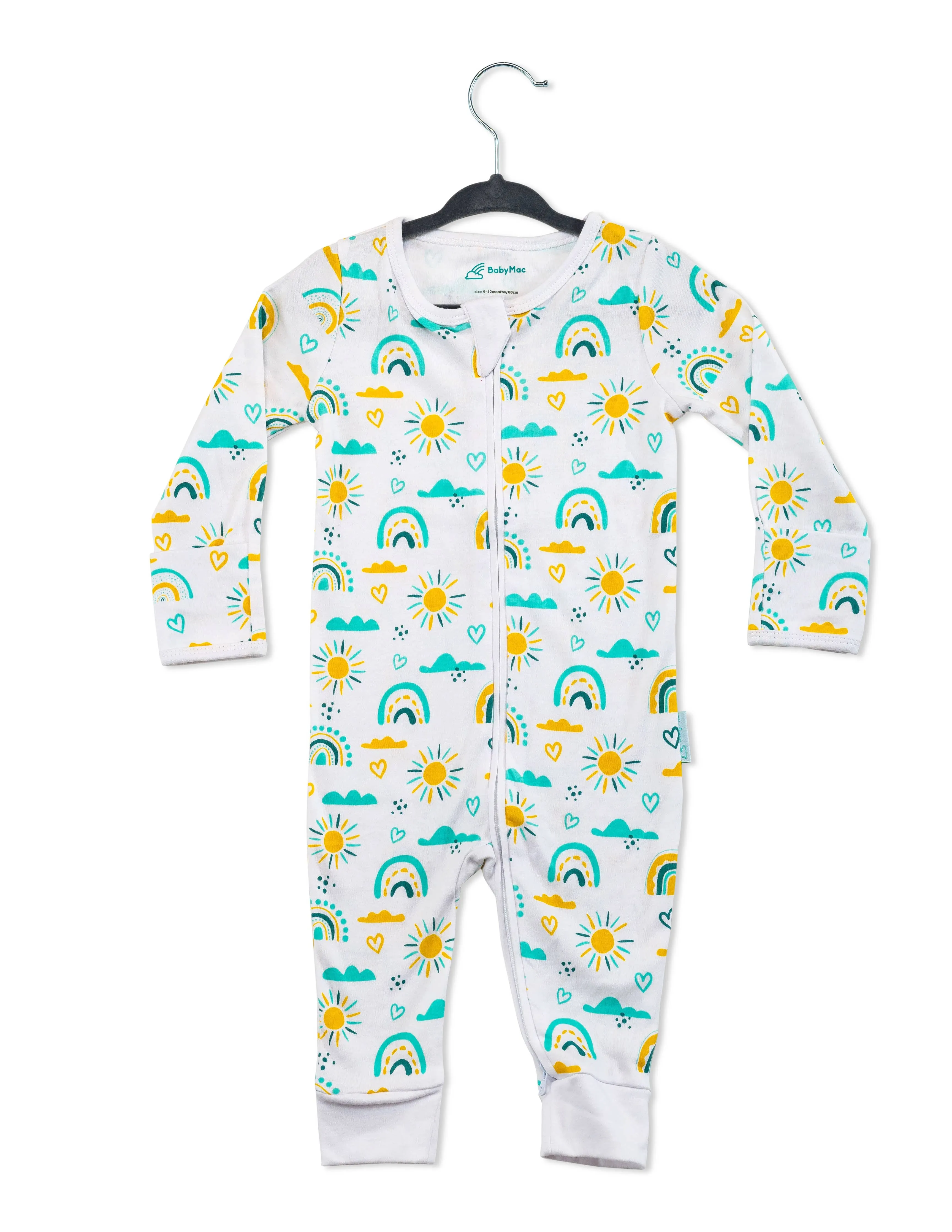 Organic Cotton Sleepsuit - Rainbow Print