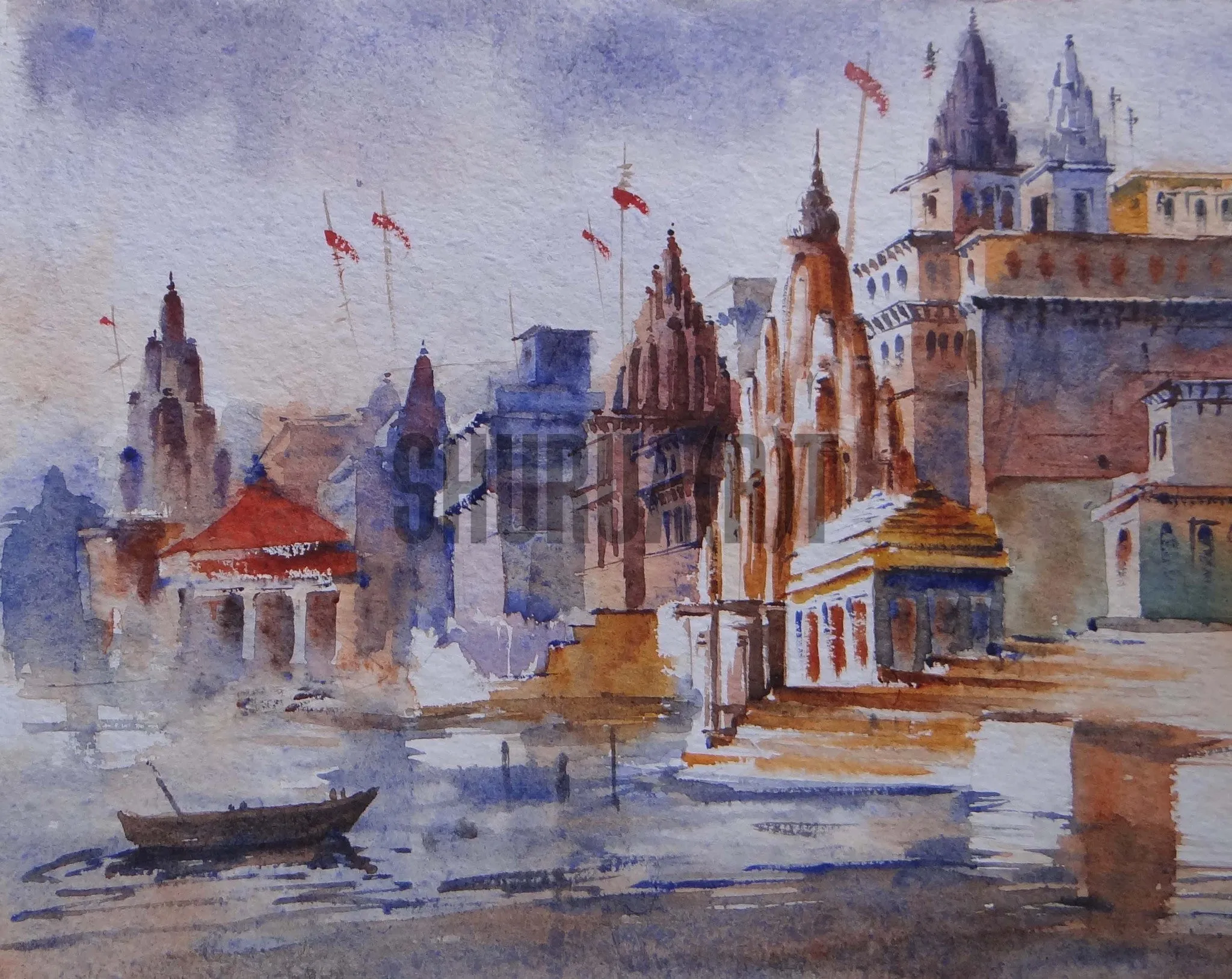 Painting of a Benares Ghat