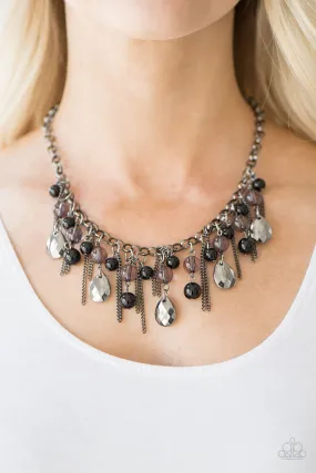 Paparazzi Accessories  - Here Comes The Storm #L108 - Black Necklace