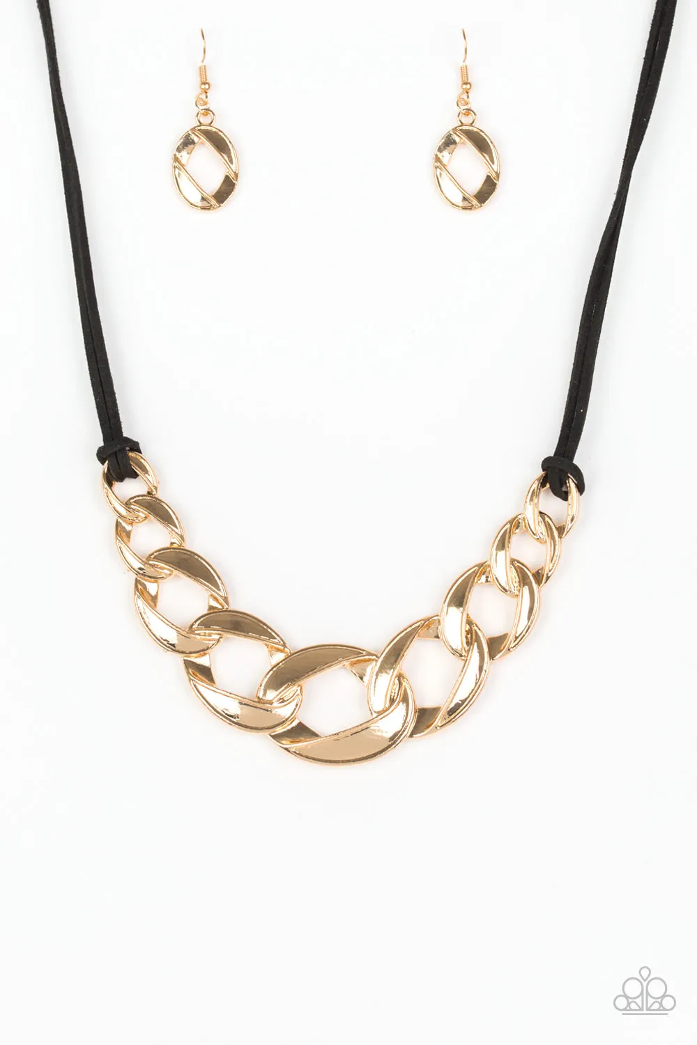 Paparazzi Accessories  - Naturally Nautical #N309 Box 4 - Gold Necklace