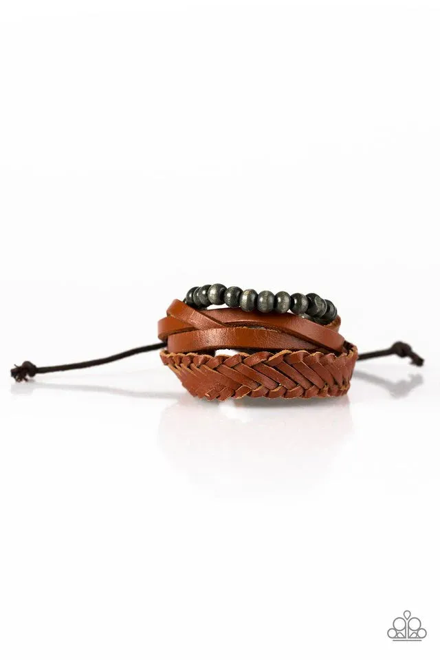 Paparazzi Accessories  - NATURE RESERVE #M17 Peg - Brown Bracelet