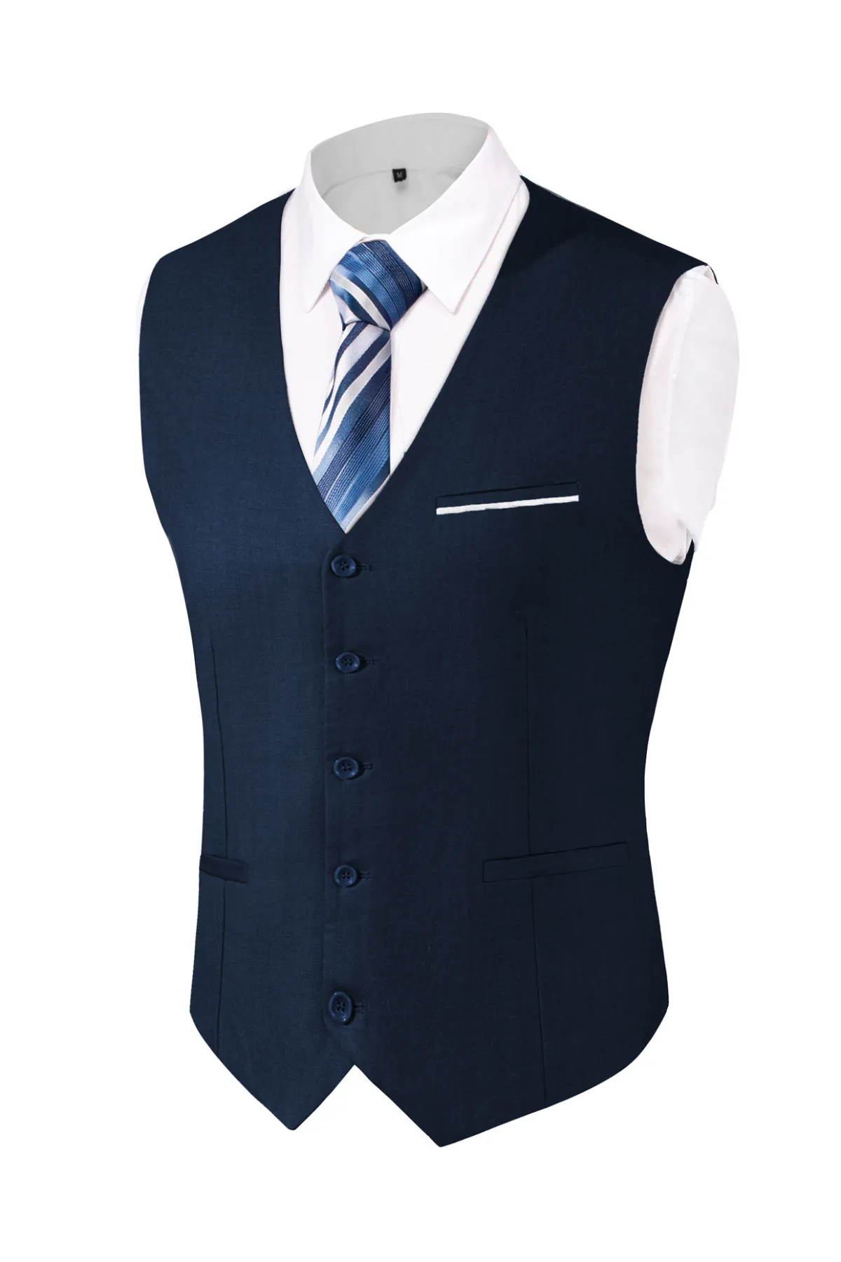 Paul Jones Mens Suit Vest Casual Business Waistcoat Regular Fit Formal Vest