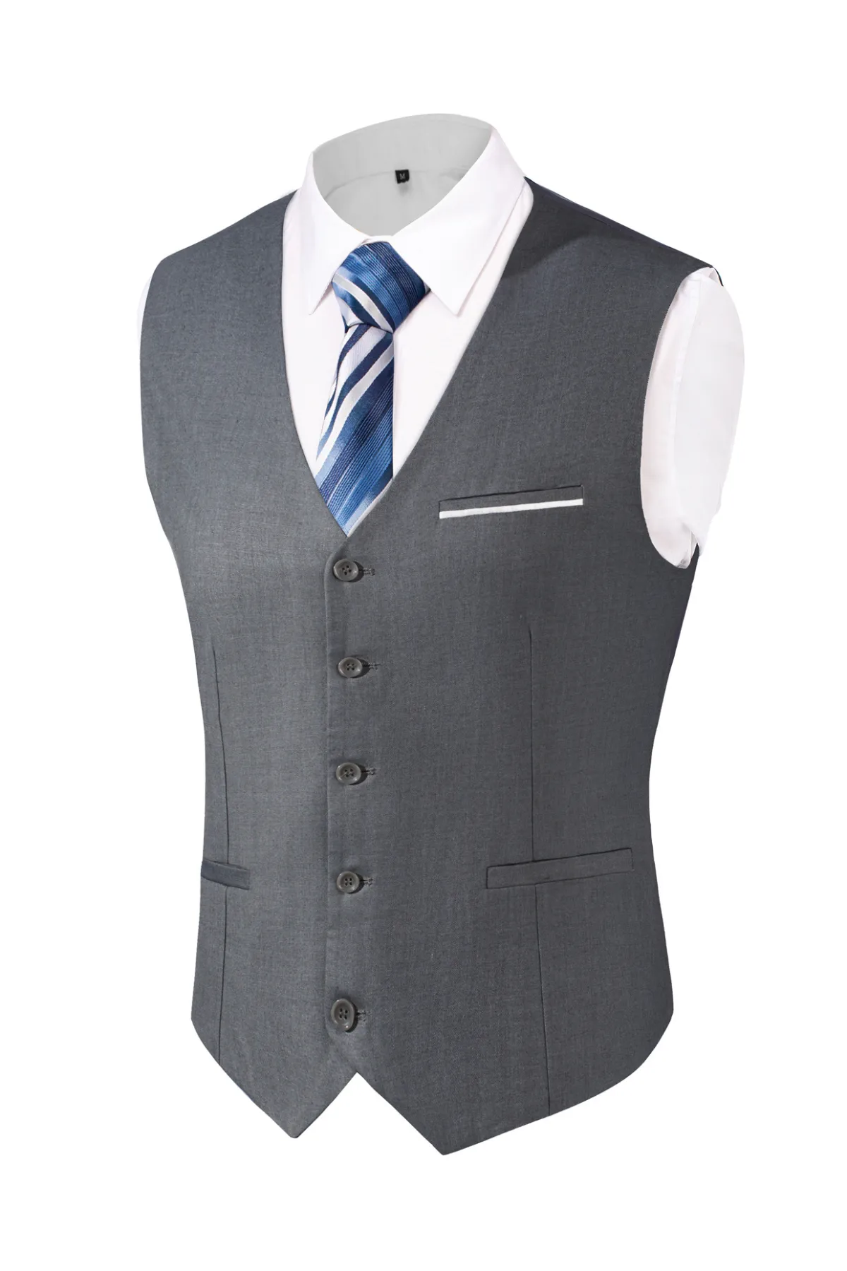 Paul Jones Mens Suit Vest Casual Business Waistcoat Regular Fit Formal Vest