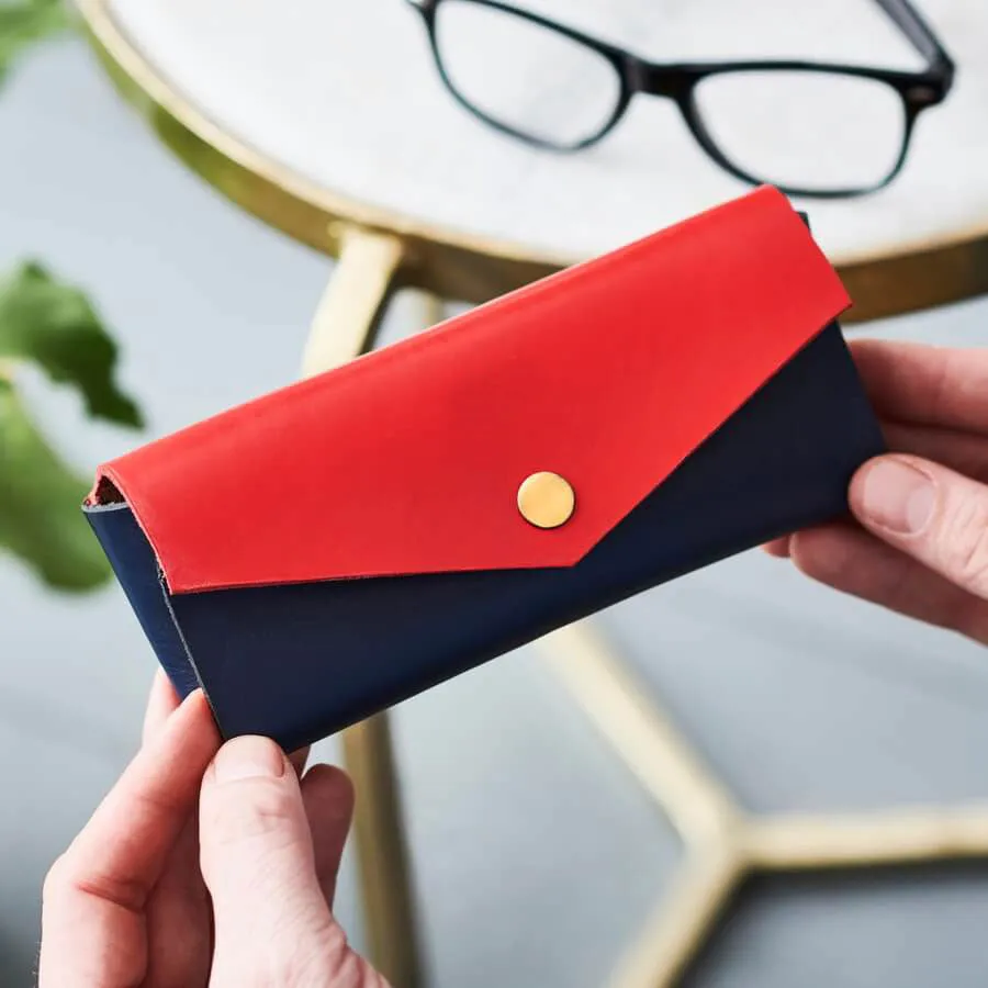 Personalised Leather Glasses Case