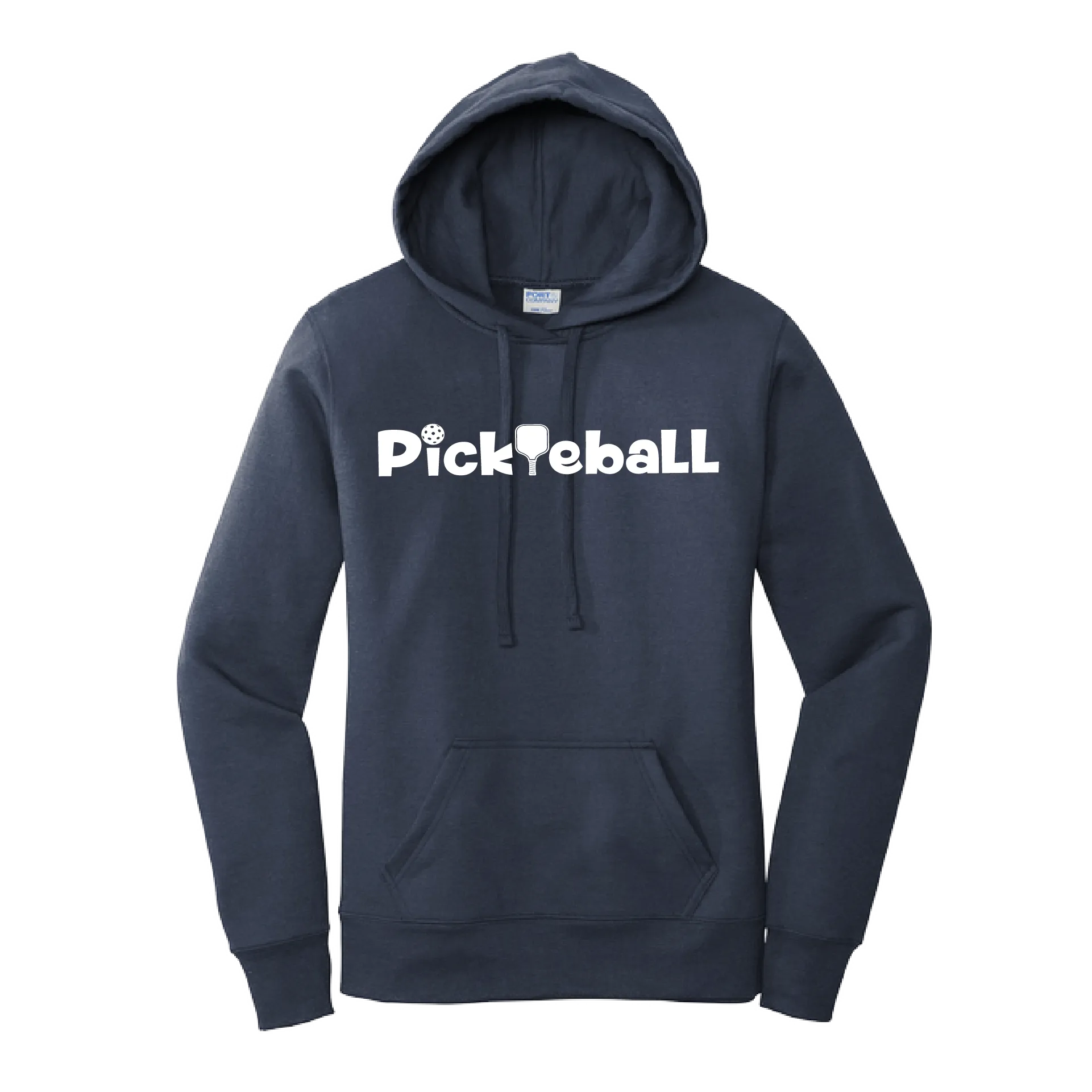 Pickleball (Horizontal) Customizable | Women’s Fitted Hoodie Pickleball Sweatshirt | 50% Cotton 50% Poly Fleece