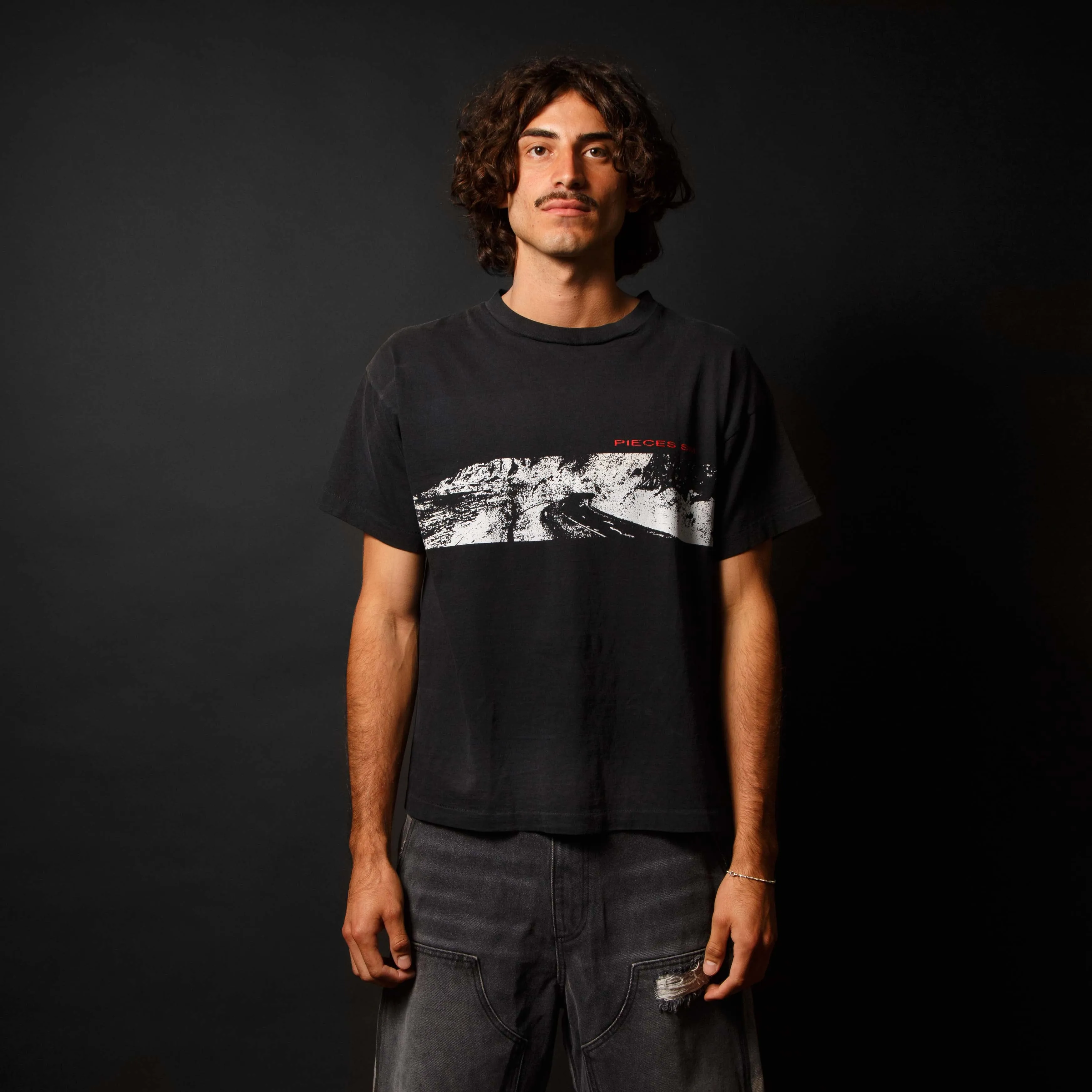 Pieces End Of The Road Tee Vintage Black