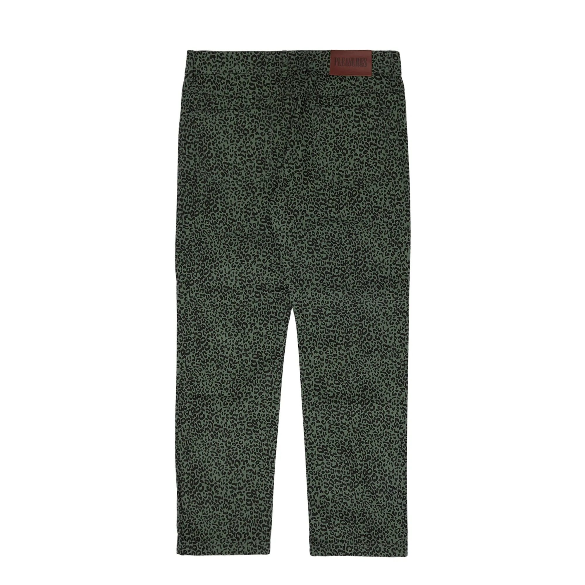 Pleasures Mens Cheetah Denim Pants 'Green'