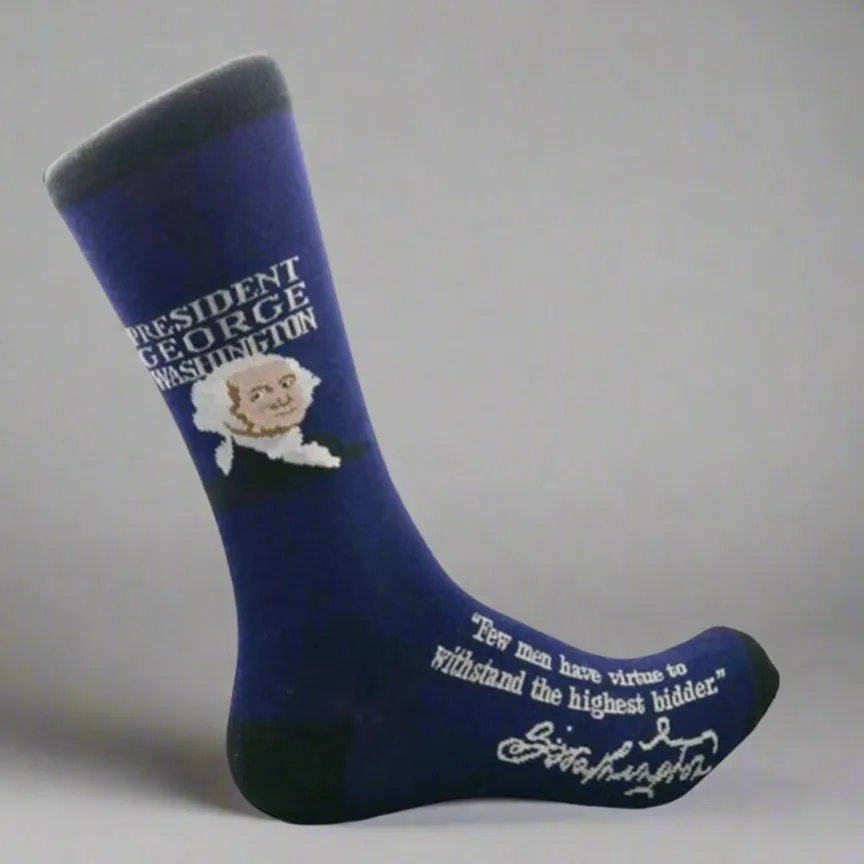 President George Washington Quotation Socks