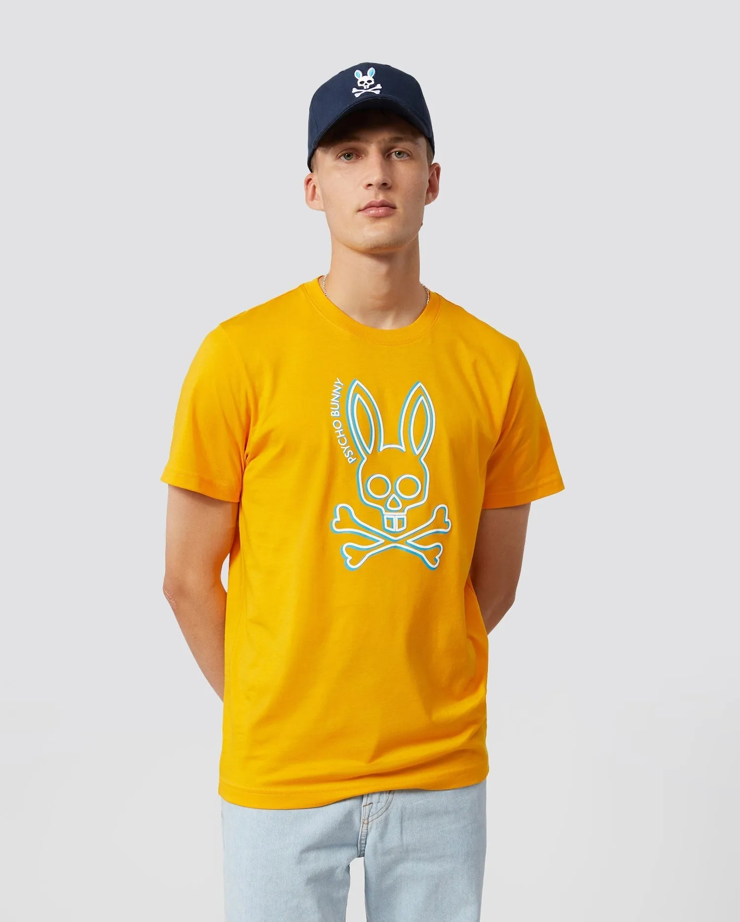 Psycho Bunny Mens Gresham Graphic Tee - Saffron