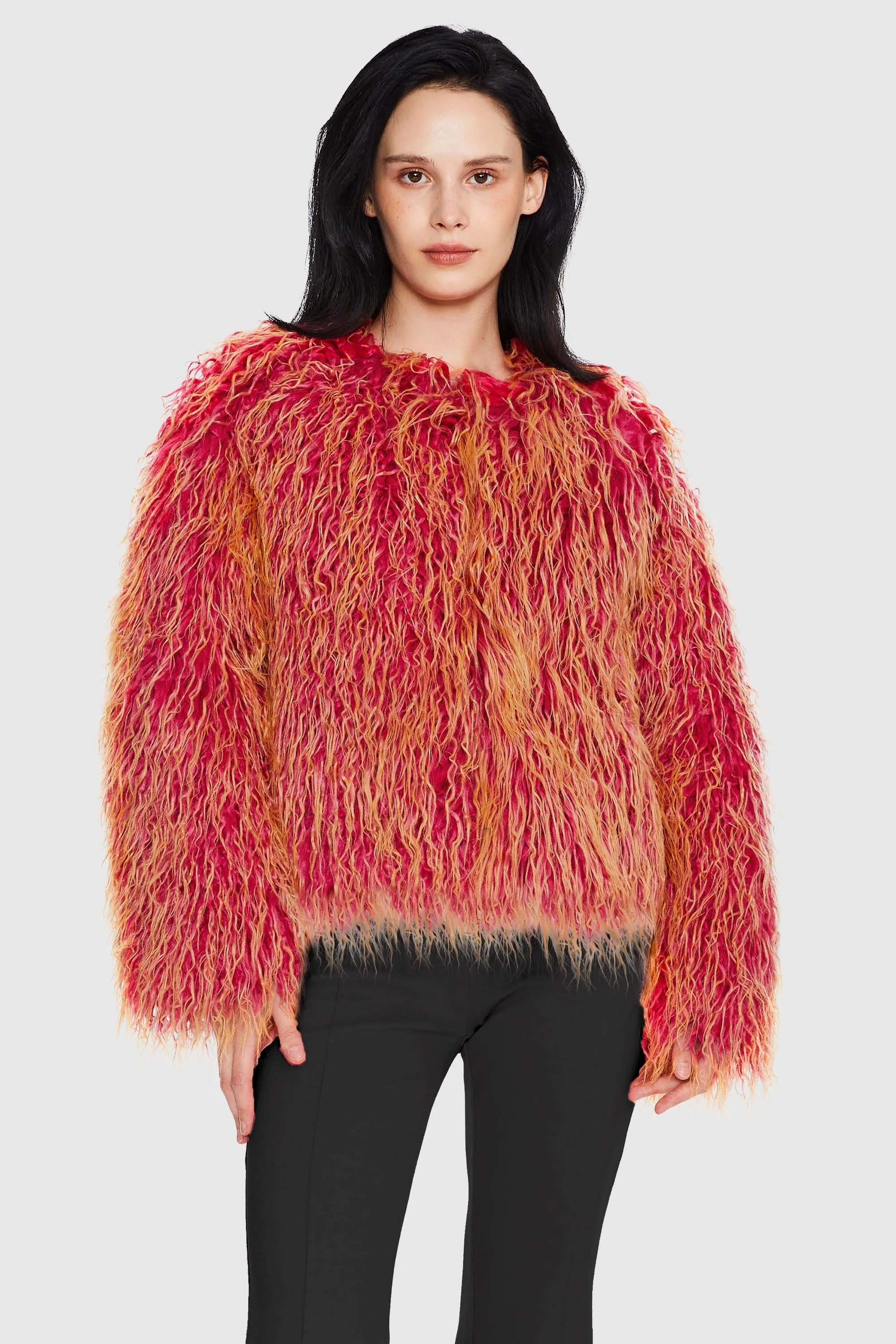 Puff-O O-Lab Winter Shaggy Jacket - Two-Color Gradient